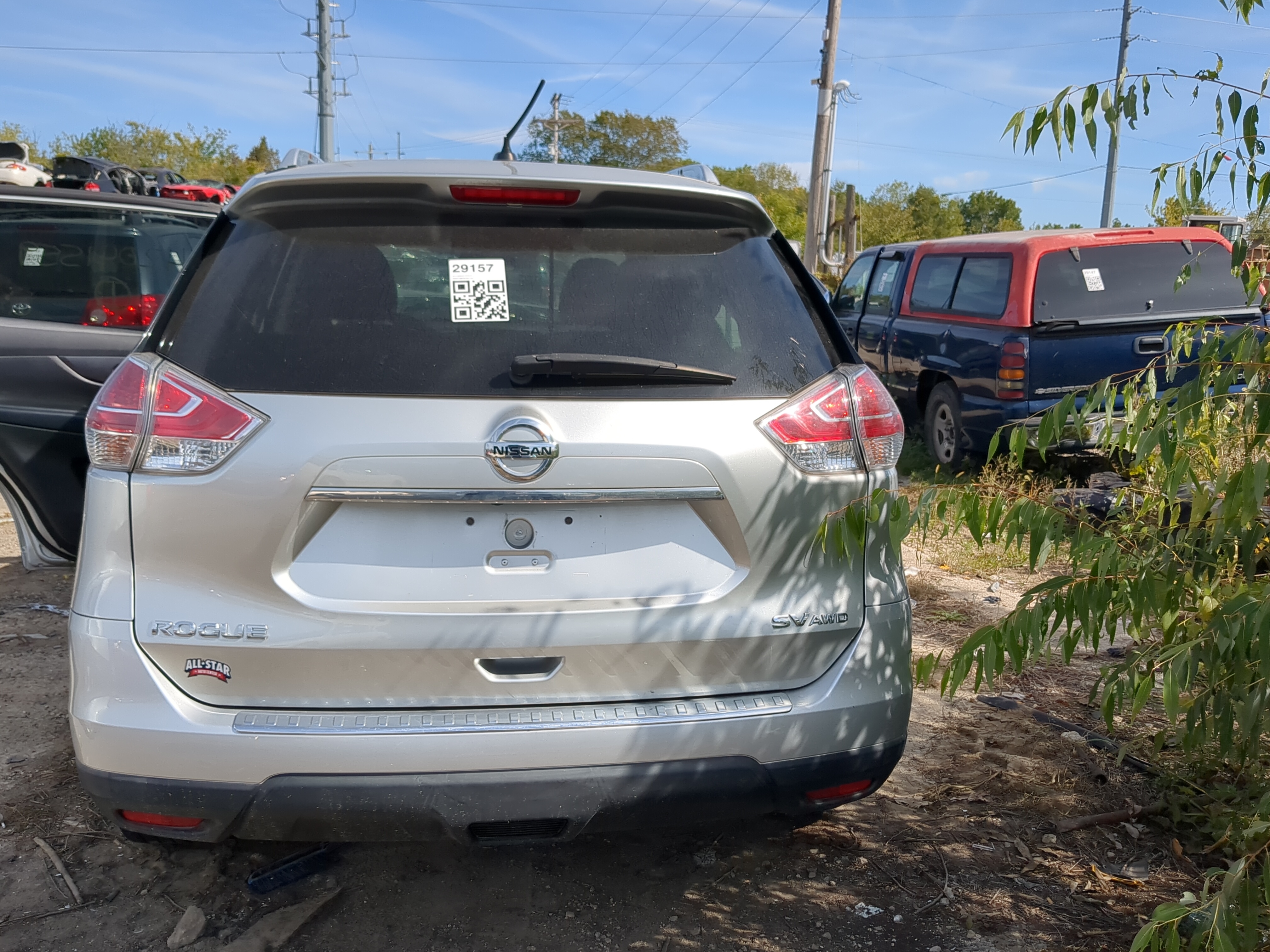 2014-2016 Nissan Rogue Trunk/decklid/hatch/tailgate Oem 1183149 - Oemusedautoparts1.com