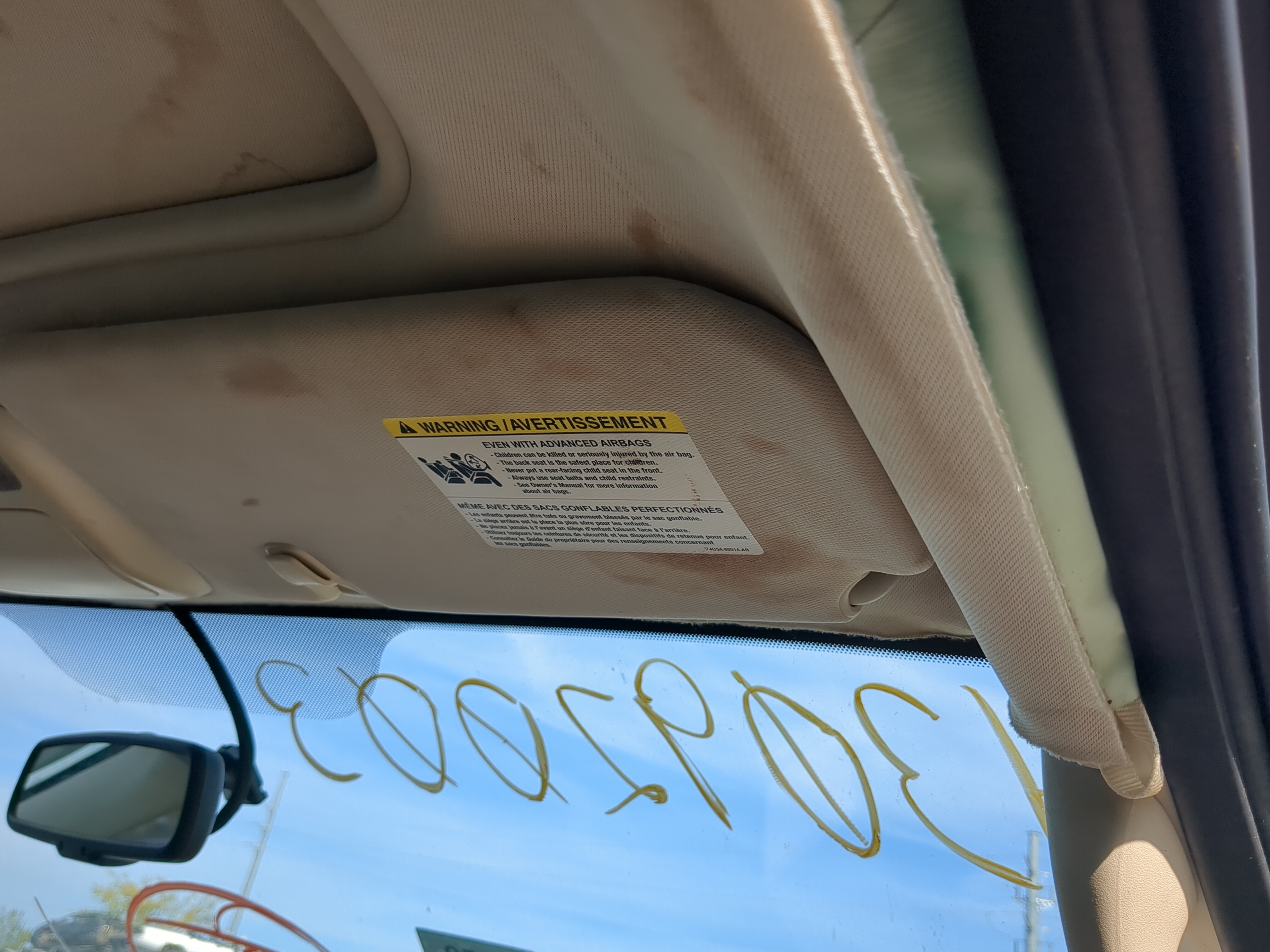 2010-2012 Ford Escape Passenger Sun Visor Mirror Right Sunvisor 1183189 - Oemusedautoparts1.com