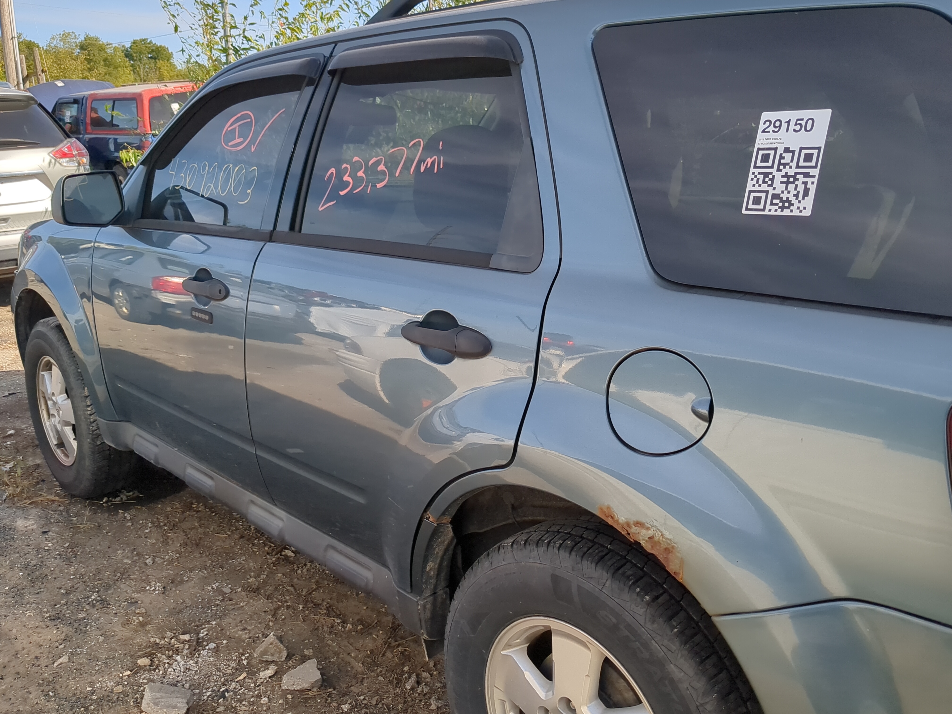 2008-2012 Ford Escape Driver Rear Door Oem 1183271 - Oemusedautoparts1.com