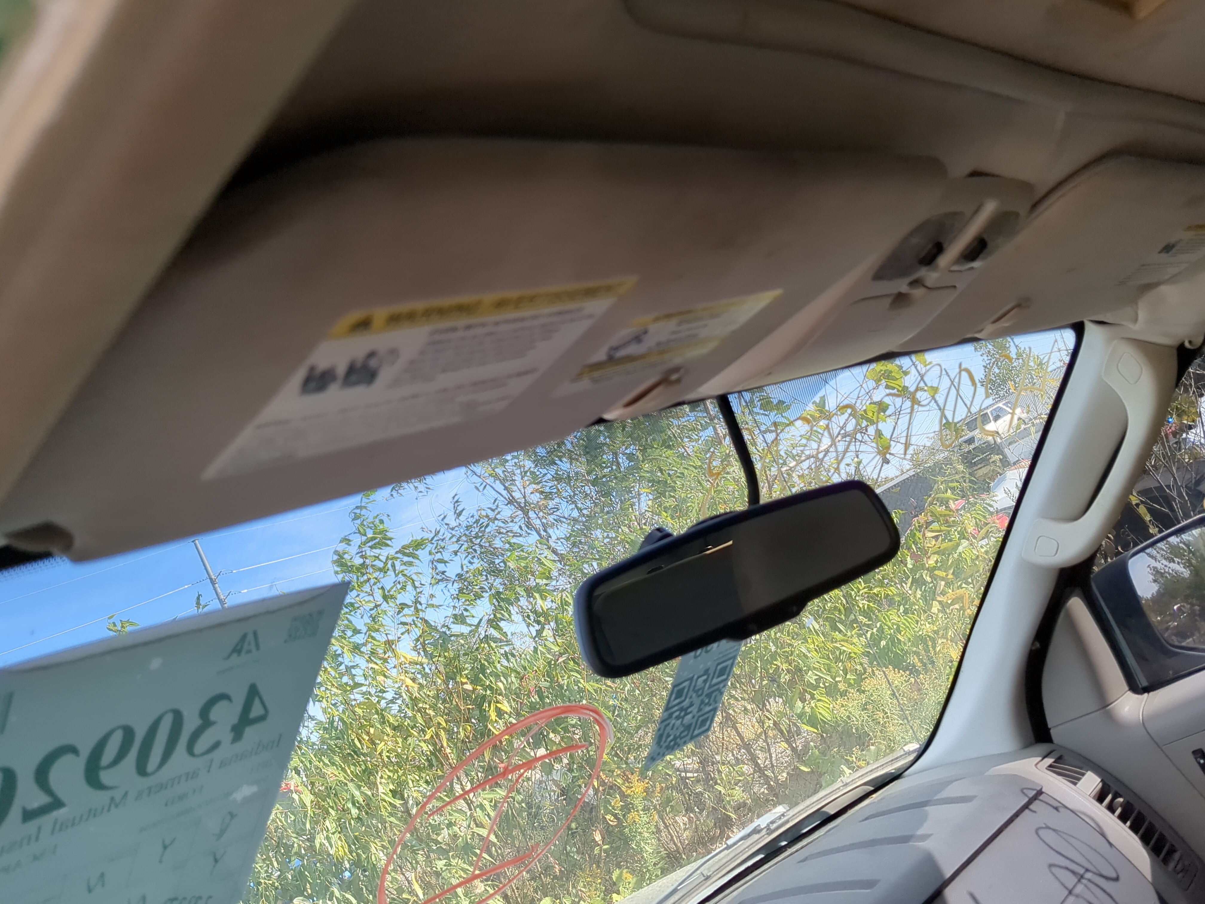 2010-2012 Ford Escape Driver Sun Visor Mirror Left Sunvisor 1183279 - Oemusedautoparts1.com