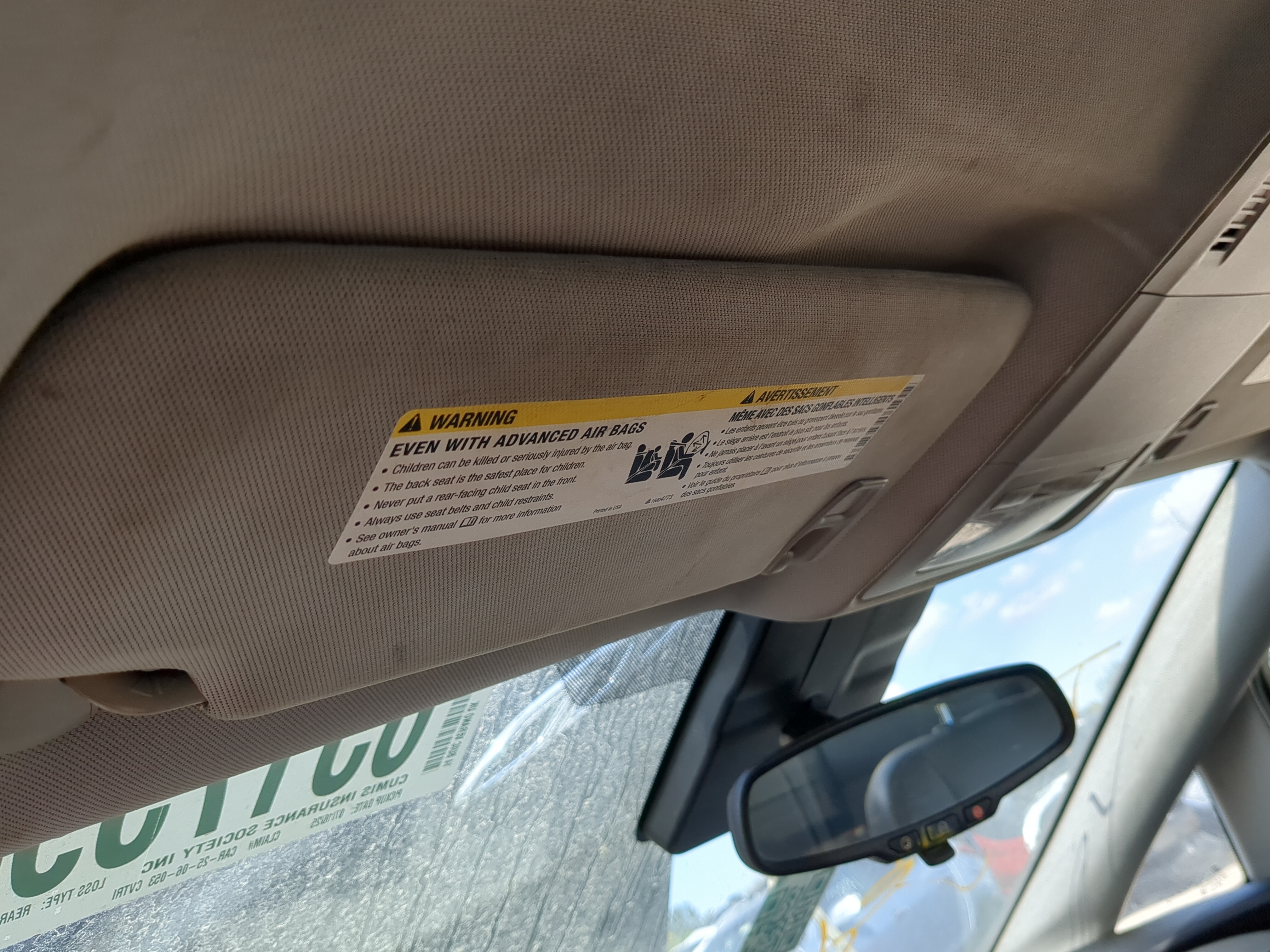 2012-2017 Buick Verano Driver Sun Visor Mirror Left Sunvisor 1183794 - Oemusedautoparts1.com