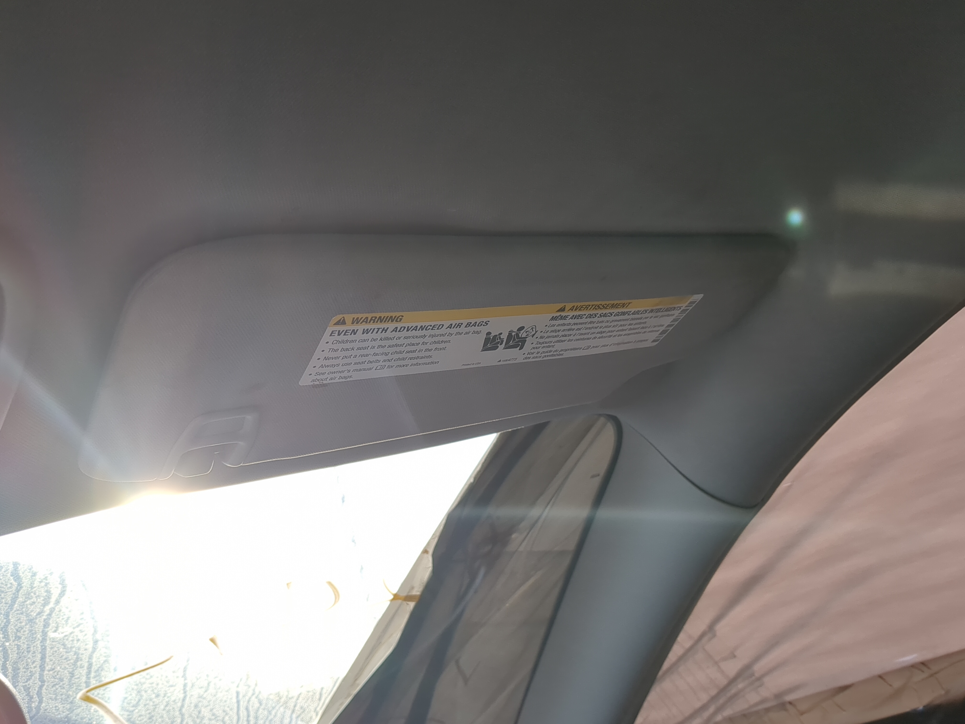 2004-2012 Chevrolet Malibu Passenger Sun Visor Mirror Right Sunvisor 1184398 - Oemusedautoparts1.com