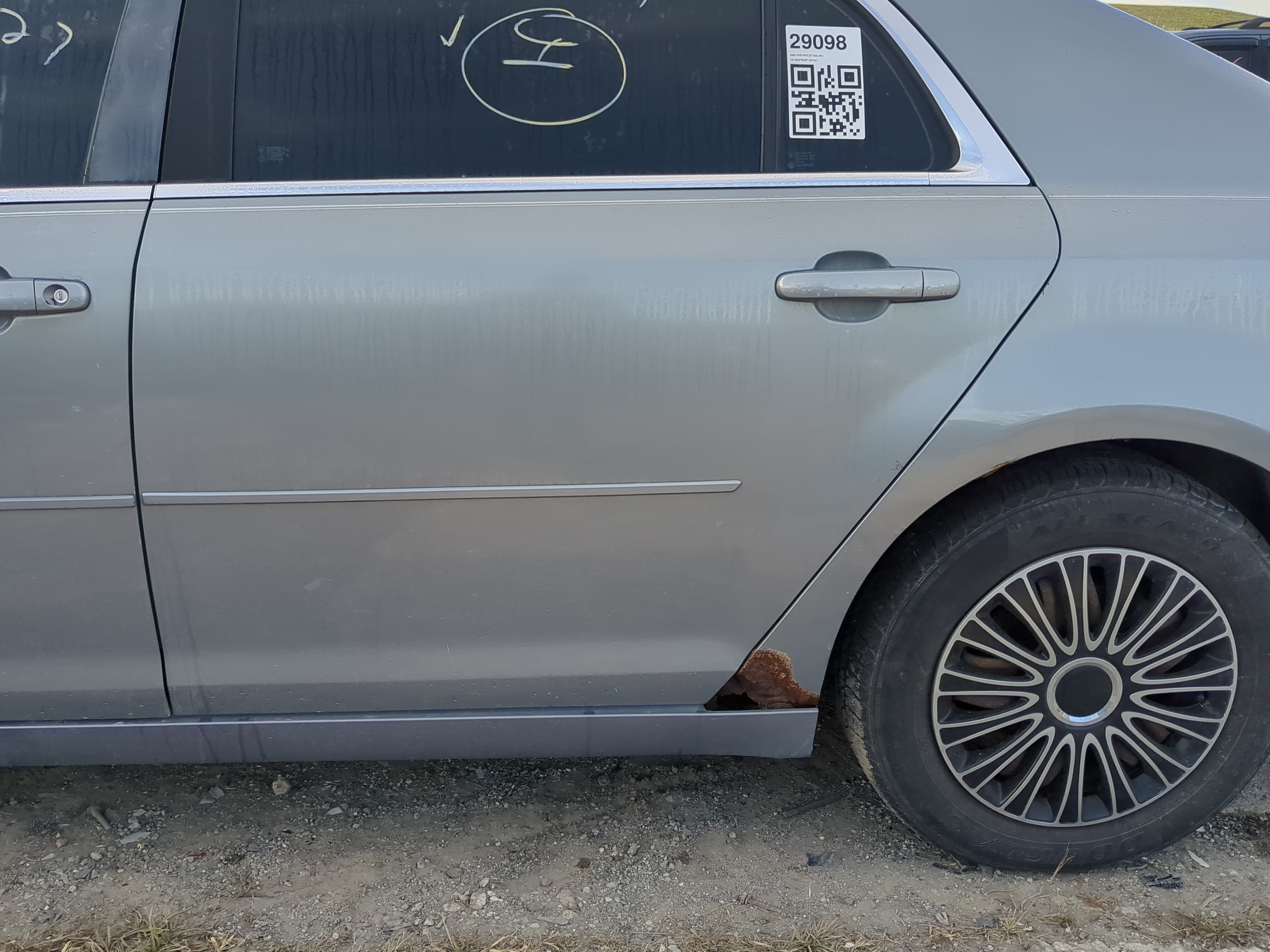 2008-2012 Chevrolet Malibu Driver Rear Door Oem 1184536 - Oemusedautoparts1.com