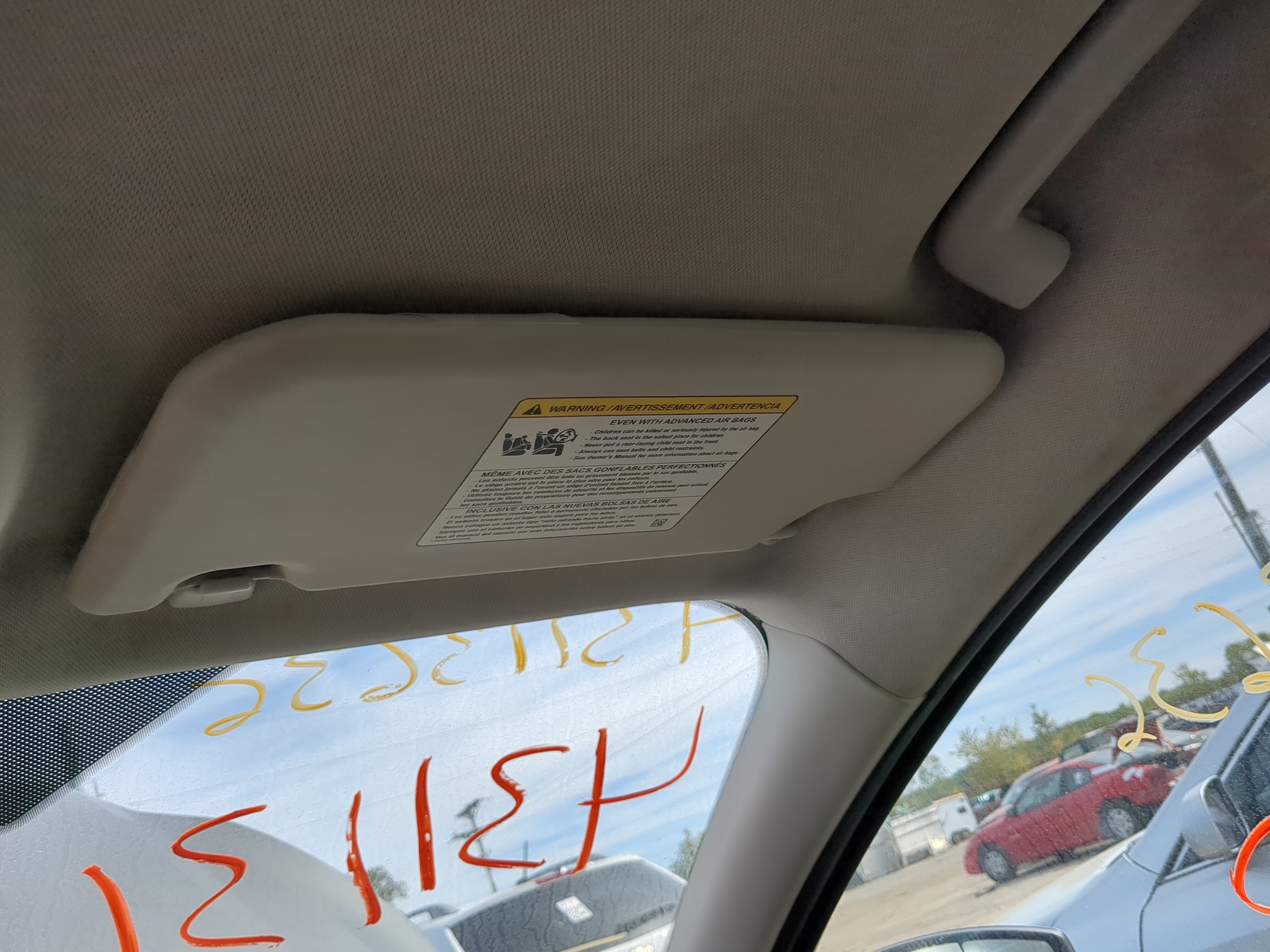 2012-2013 Ford Focus Passenger Sun Visor Mirror Right Sunvisor 1185787 - Oemusedautoparts1.com
