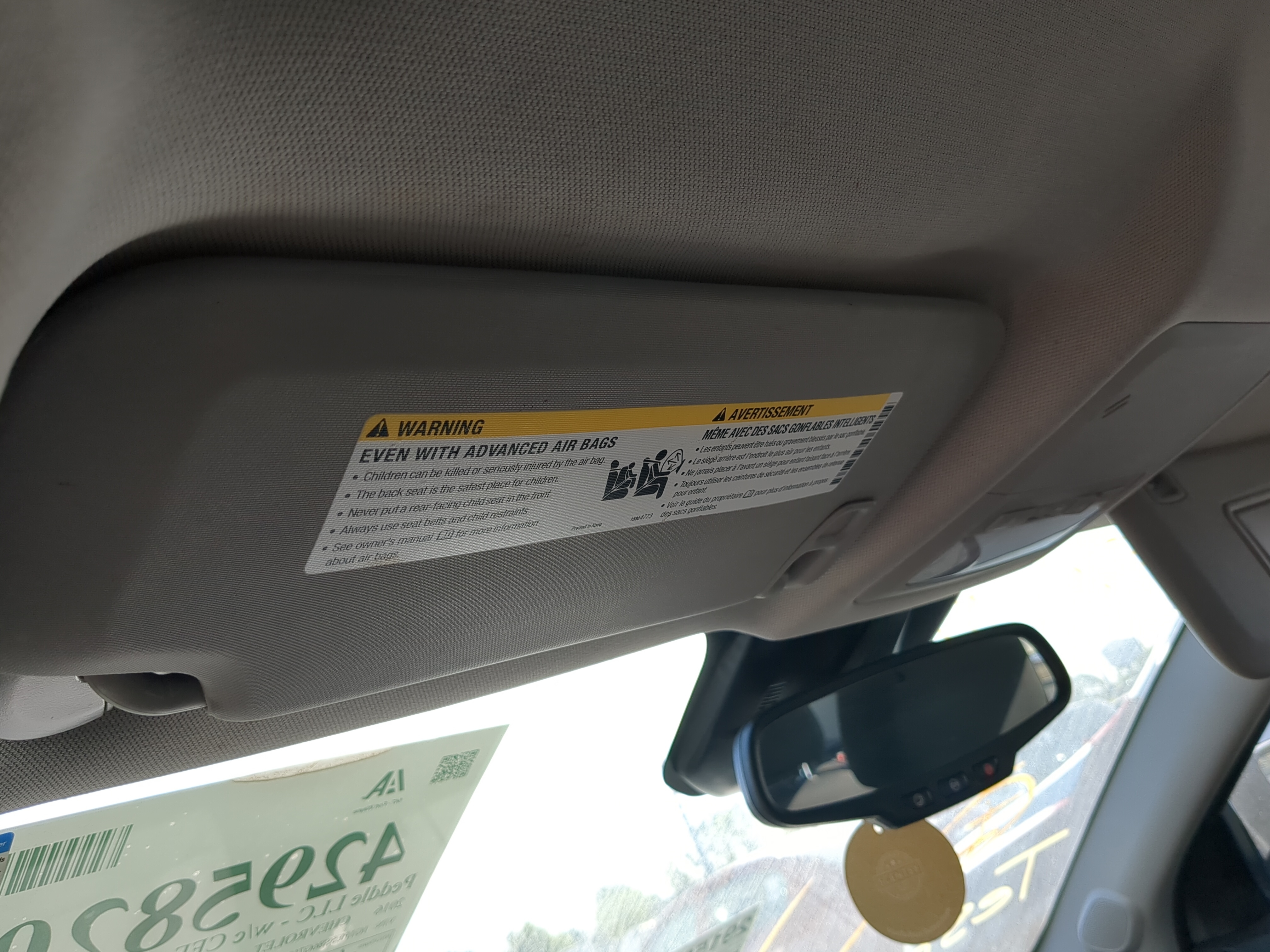 Chevrolet Cruze Limited Driver Sun Visor Mirror Left Sunvisor 1185920 - Oemusedautoparts1.com