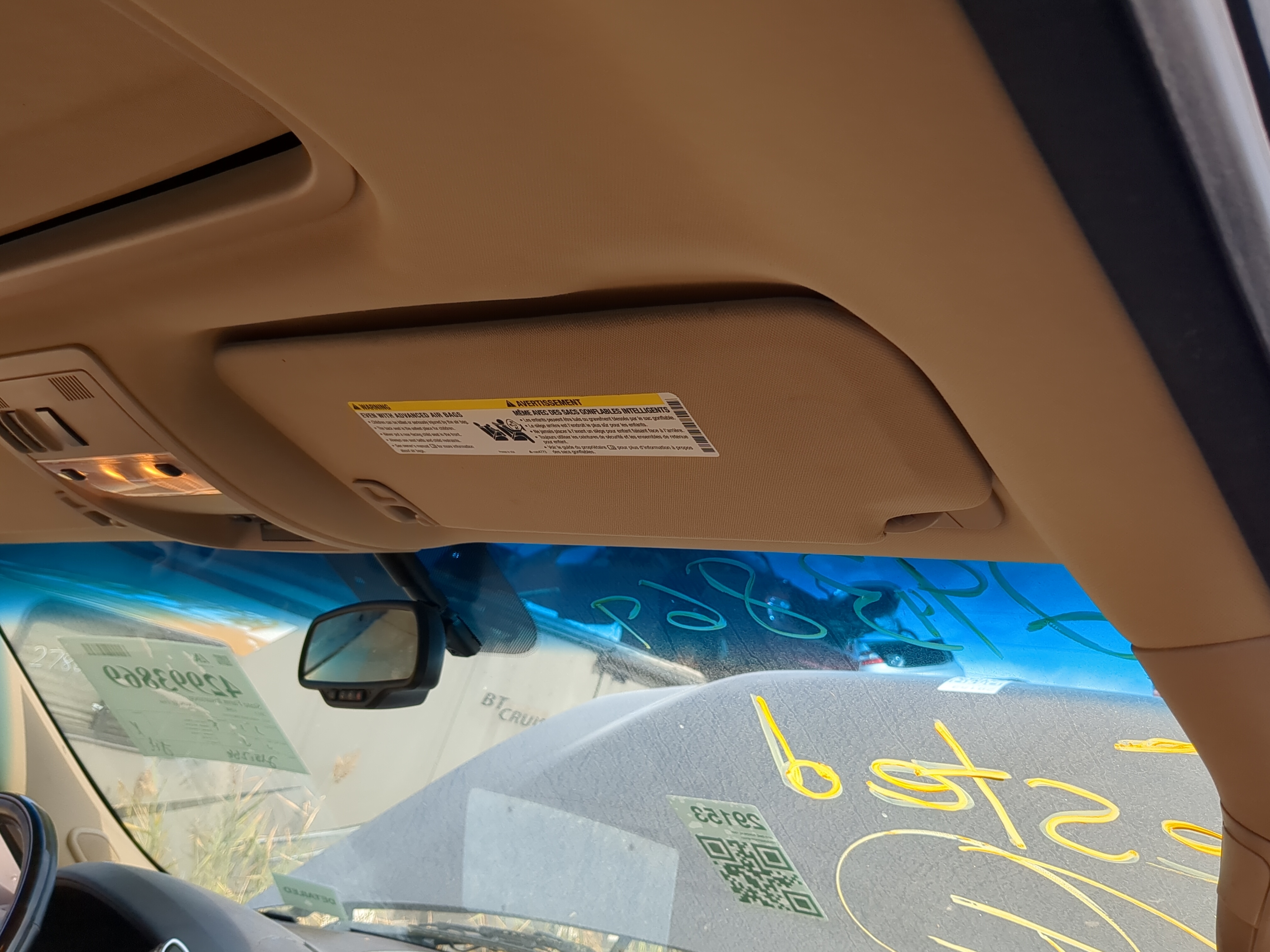 2007-2014 Gmc Yukon Xl 1500 Passenger Sun Visor Mirror Right Sunvisor 1186077 - Oemusedautoparts1.com