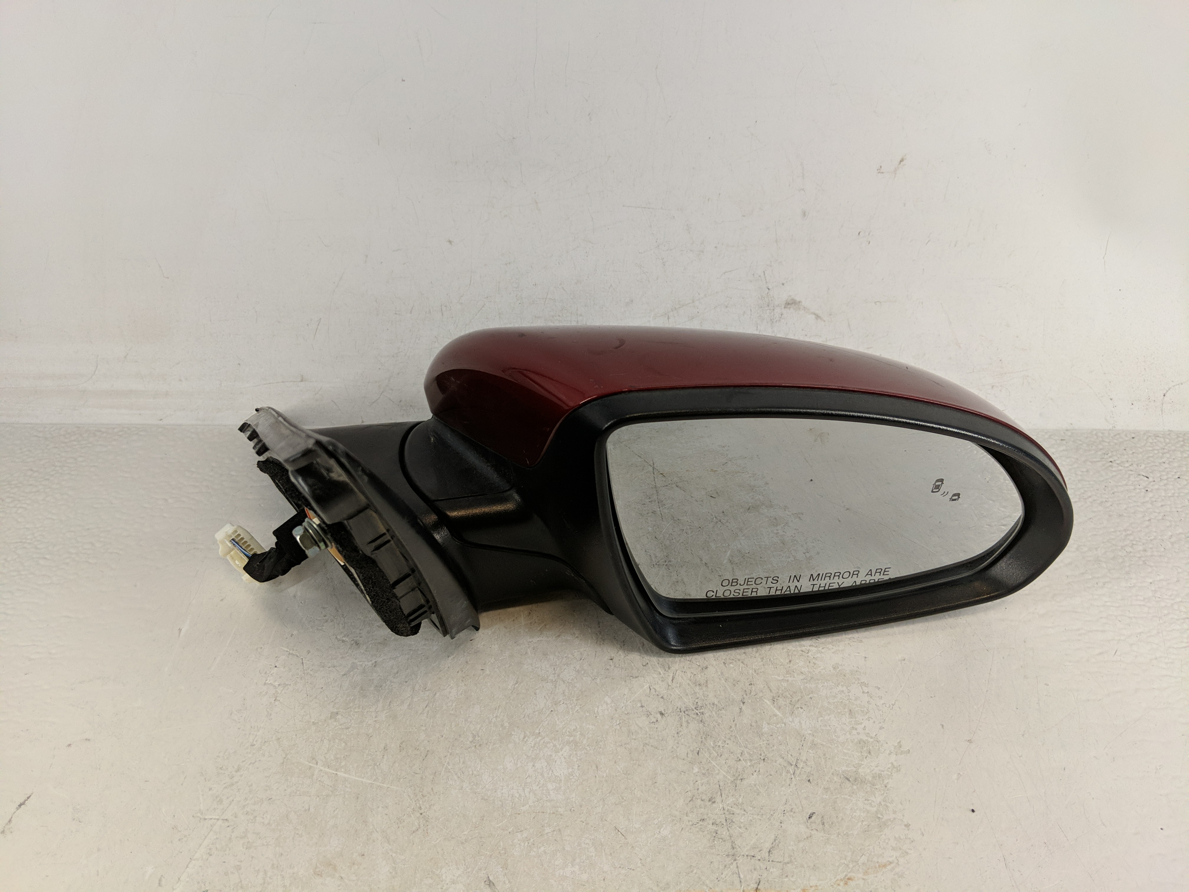 Picture of 2016-2020 Kia Optima Passenger Right Side View Manual Door Mirror Red 1188752