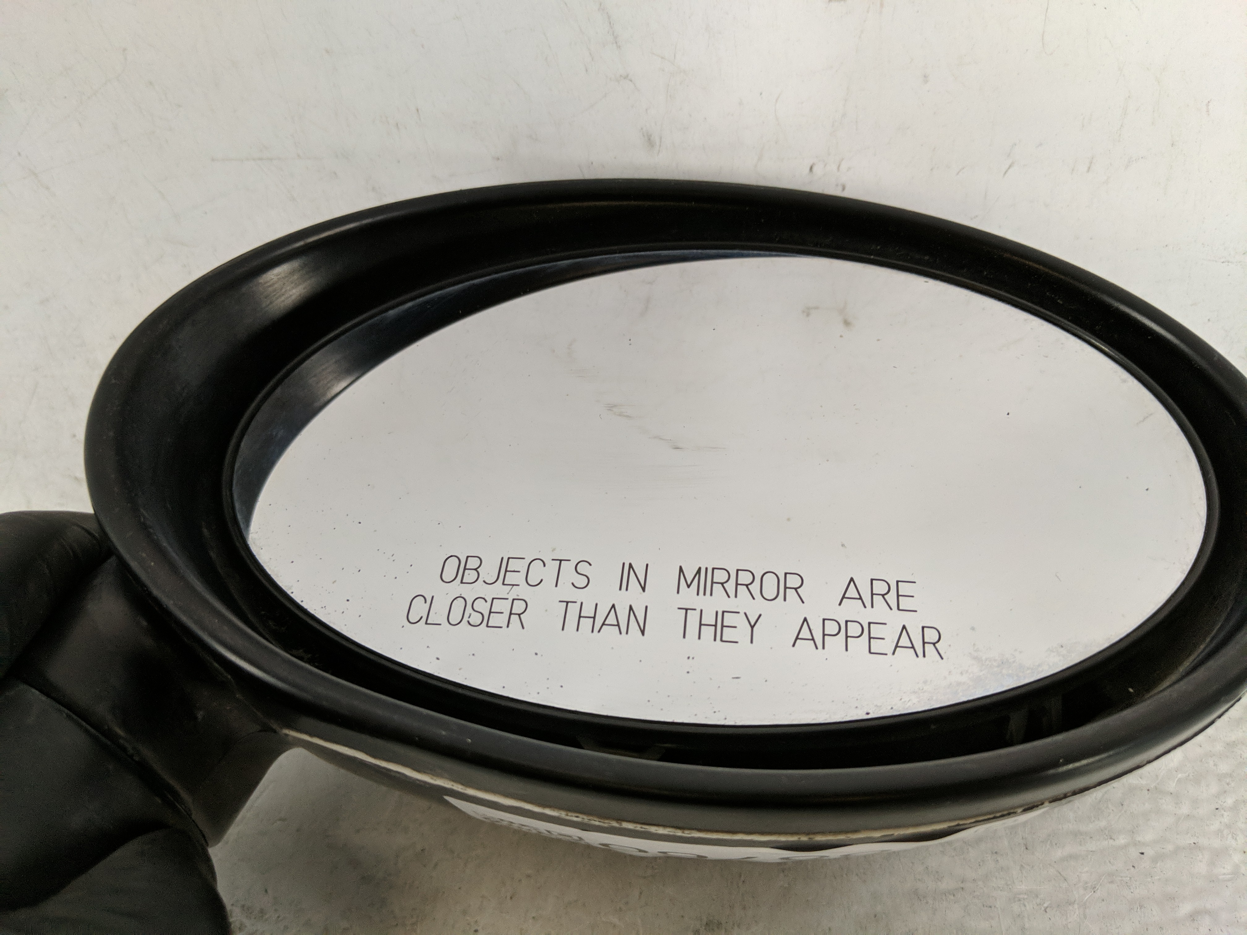 Picture of 2006 Mini Cooper Passenger Right Side View Manual Door Mirror Black 1188760