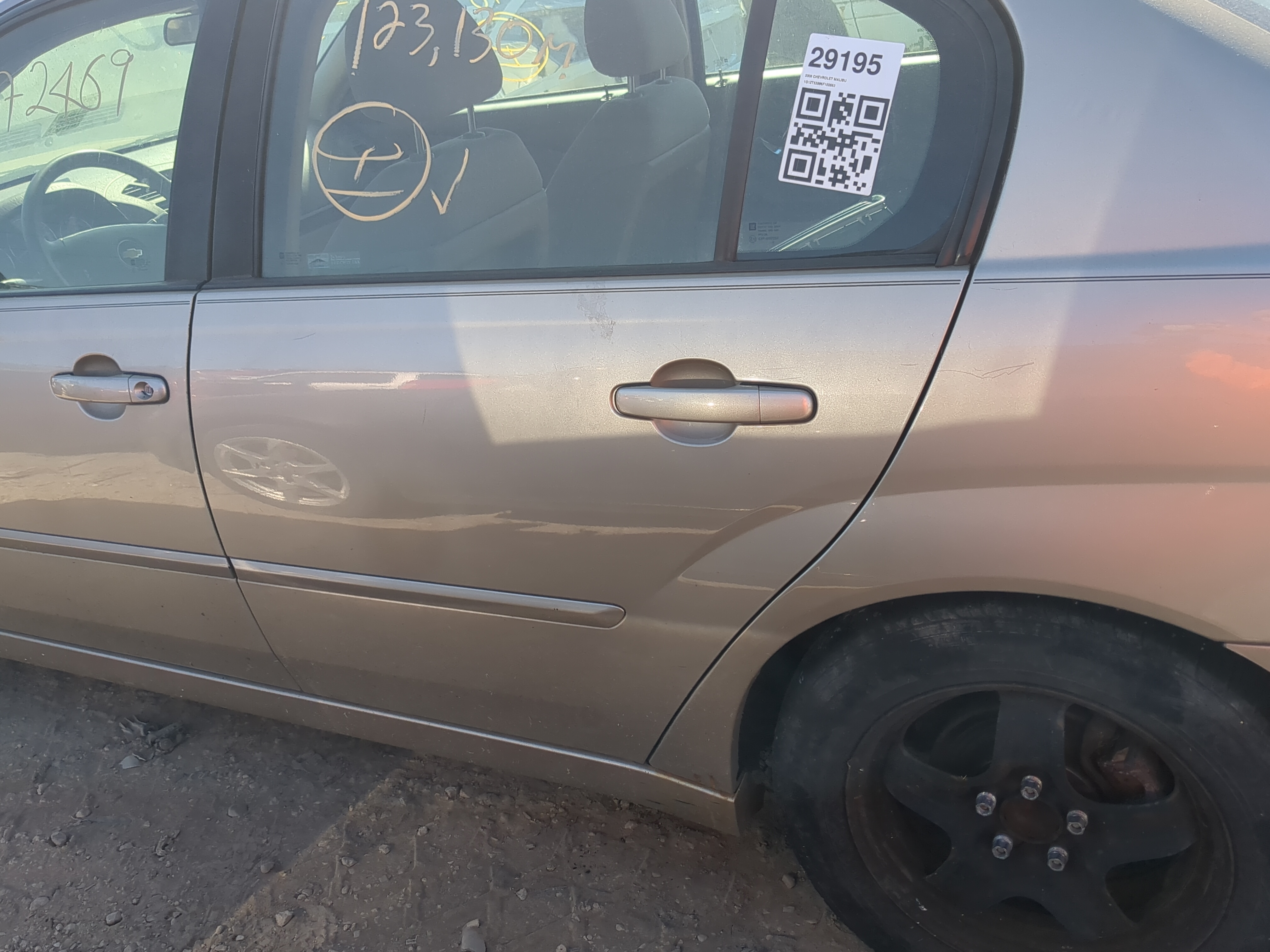 2006-2008 Chevrolet Malibu Driver Rear Door Oem 1192117 - Oemusedautoparts1.com