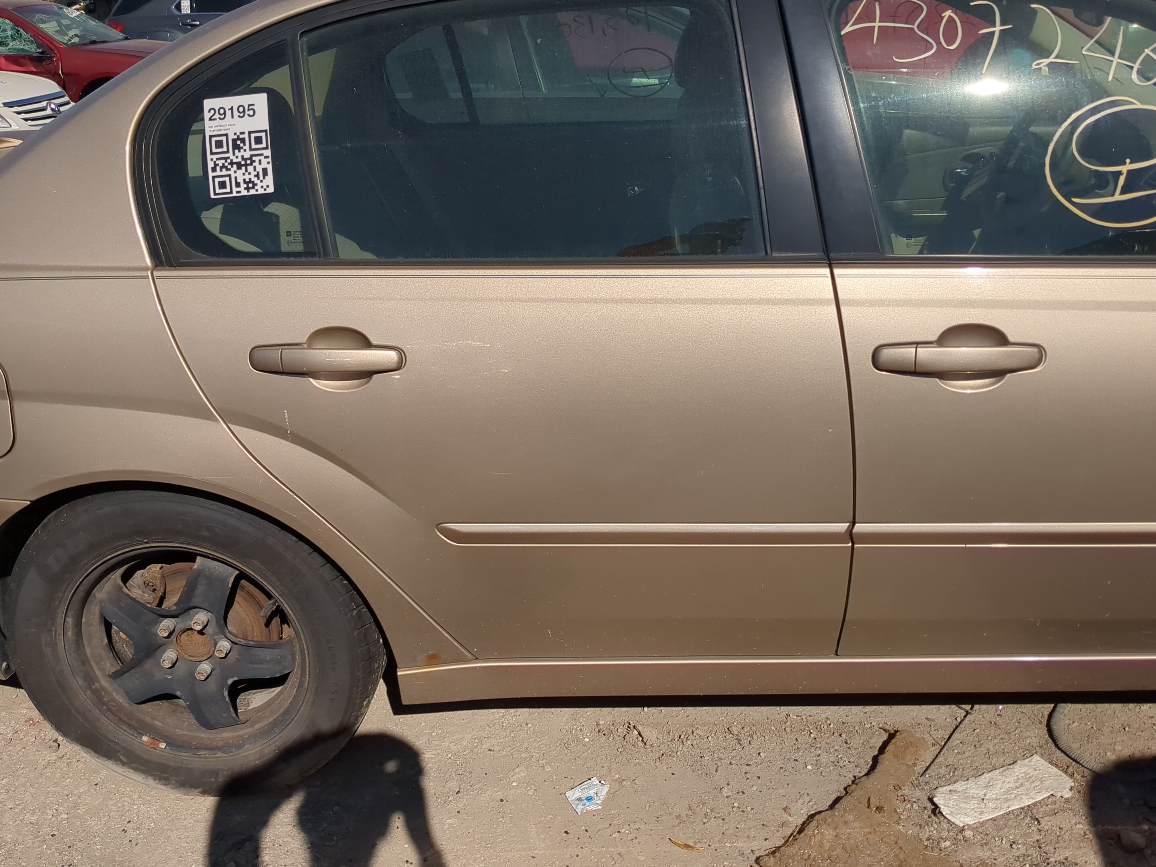 2006-2008 Chevrolet Malibu Passenger Rear Door Oem 1192118 - Oemusedautoparts1.com