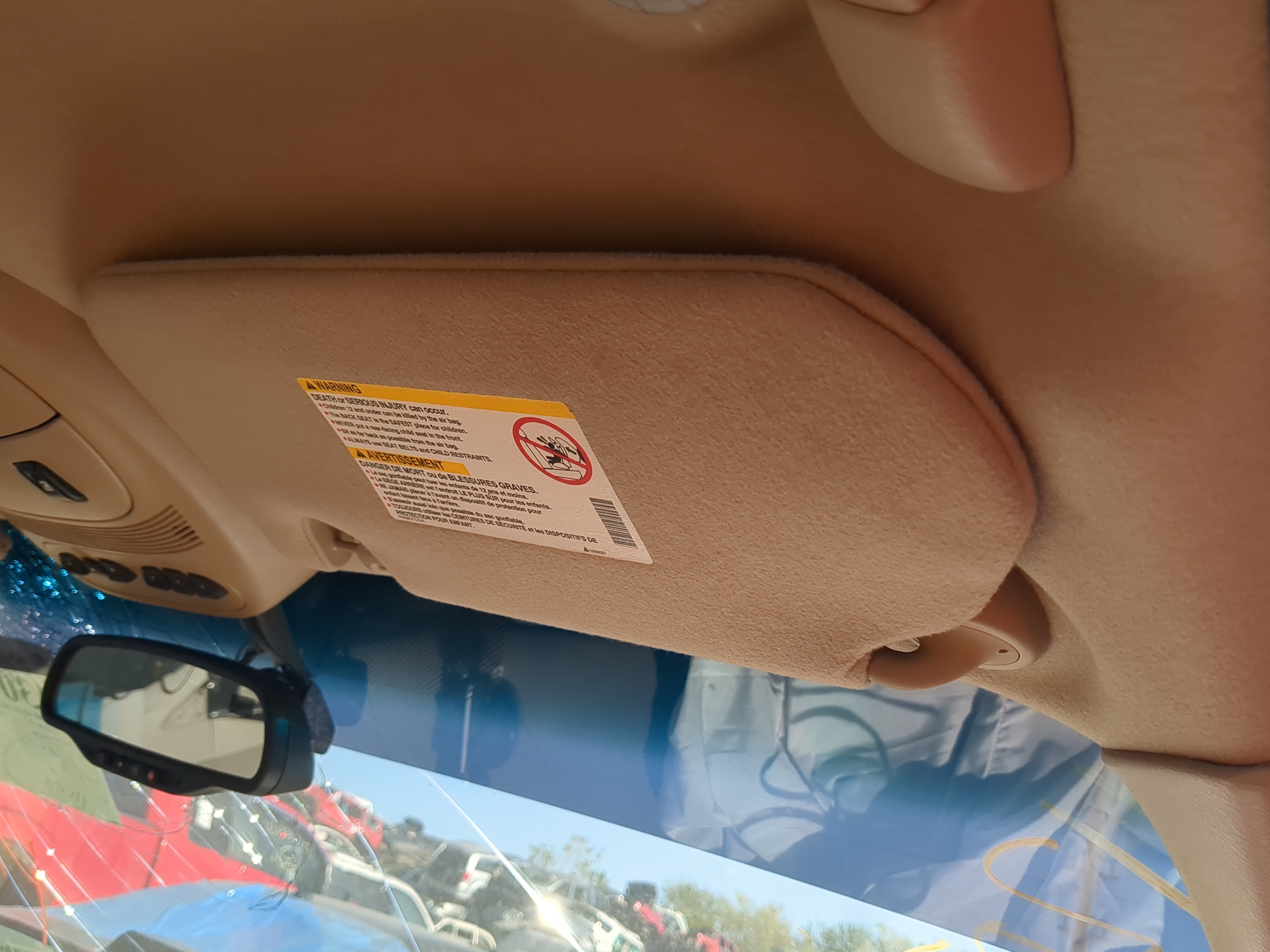 2002 Chevrolet Trailblazer Ext Passenger Sun Visor Mirror Right Sunvisor 1192153 - Oemusedautoparts1.com