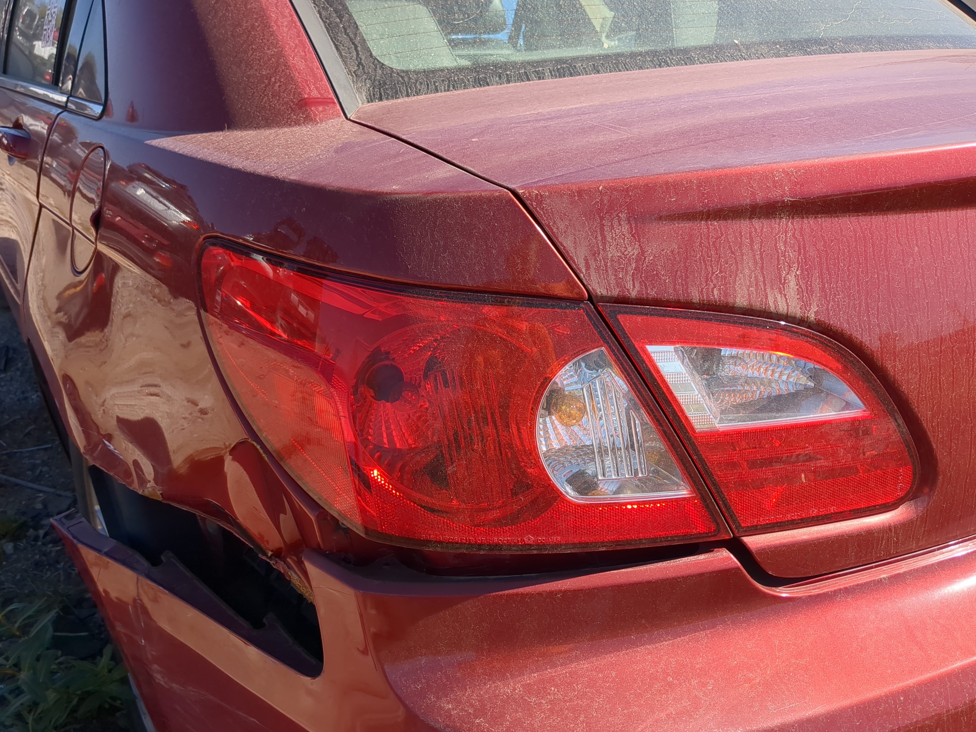 Picture of 2007-2008 Chrysler Sebring Driver Left Side Tail Light Taillight Oem 1192738