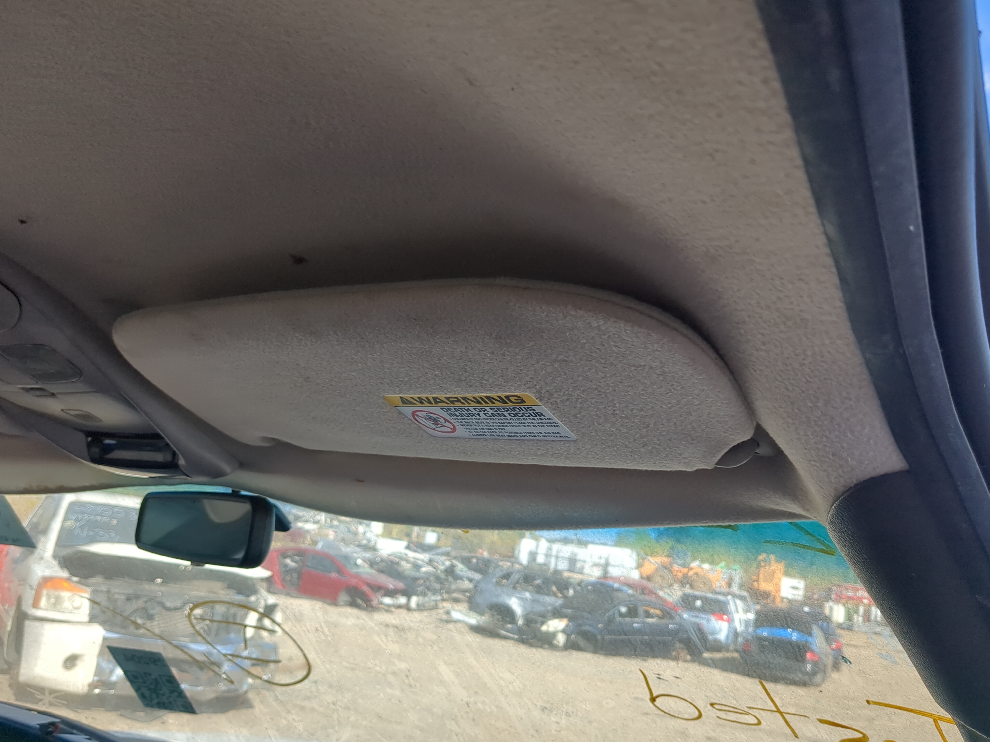 Picture of 2000-2001 Dodge Ram 1500 Passenger Sun Visor Mirror Right Sunvisor 1193422