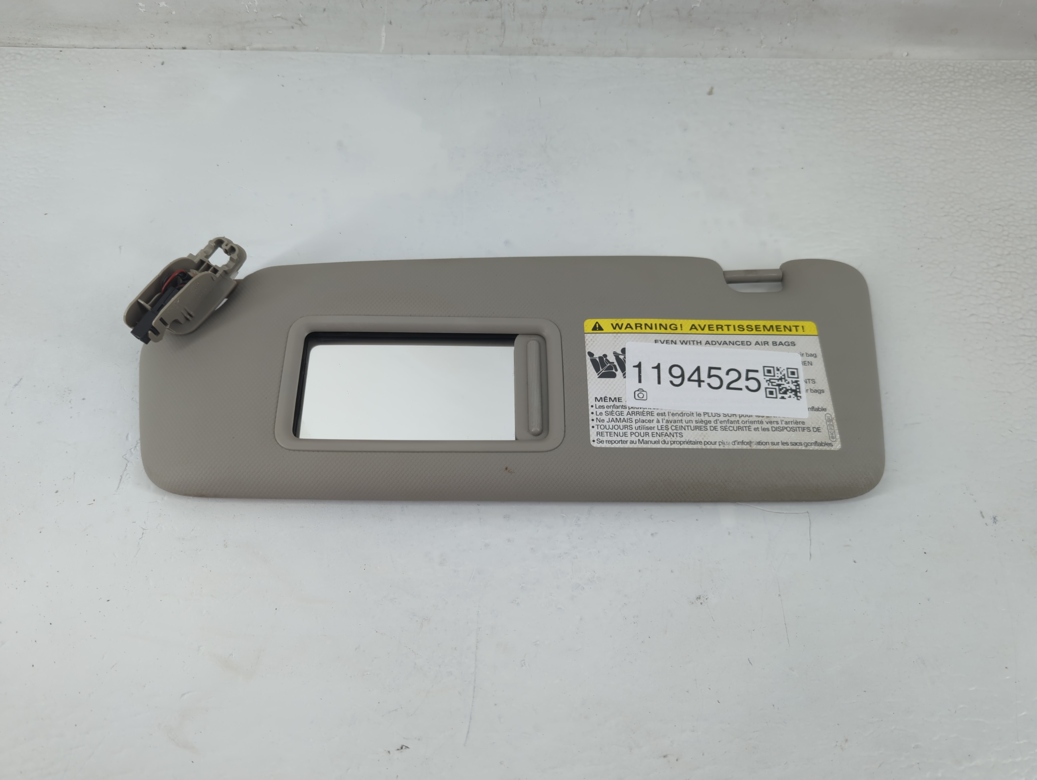 2009-2012 Audi Q5 Driver Sun Visor Mirror Left Sunvisor Grey 1194525 - Oemusedautoparts1.com