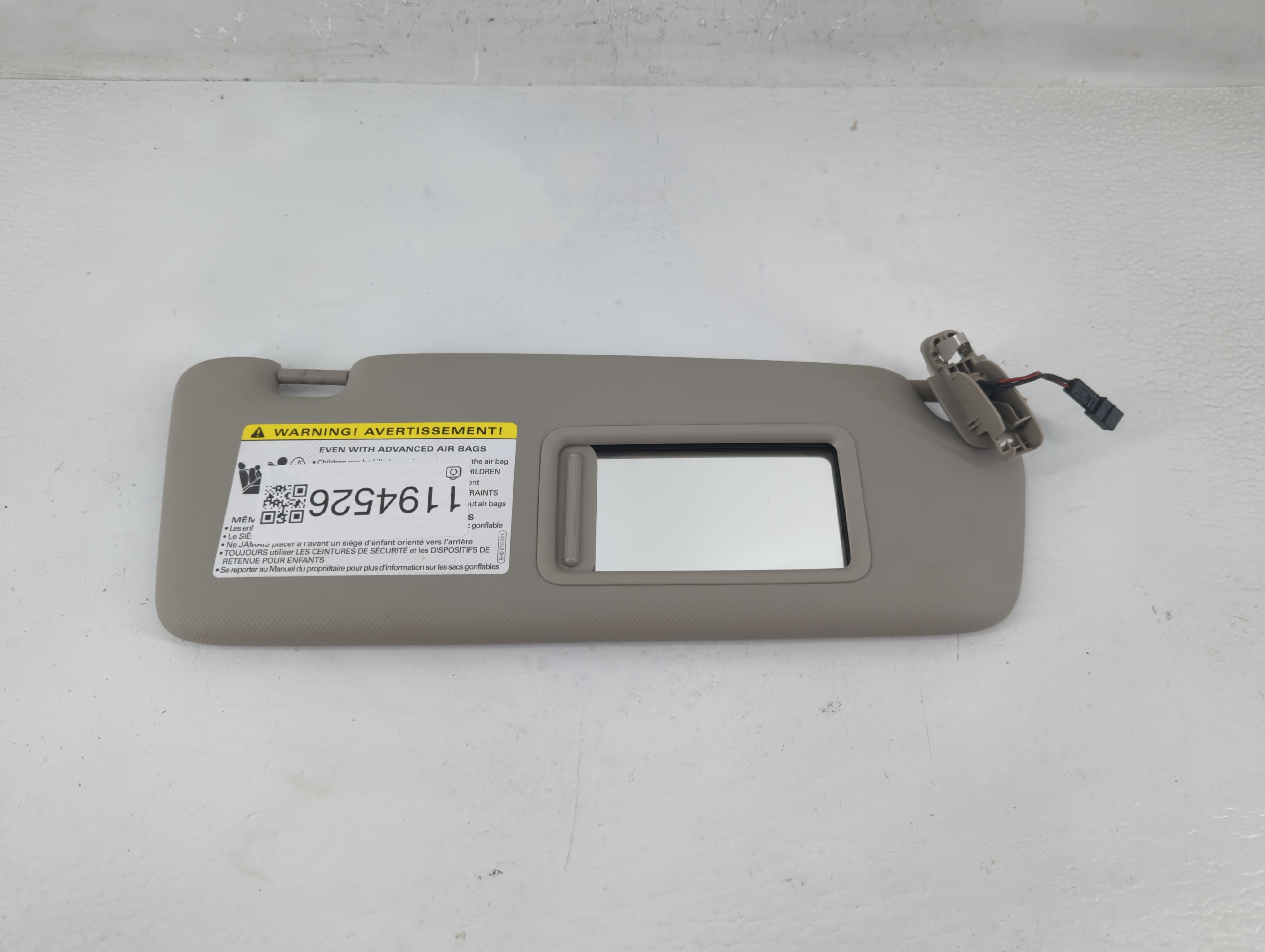 2009-2012 Audi Q5 Passenger Sun Visor Mirror Right Sunvisor Grey 1194526 - Oemusedautoparts1.com