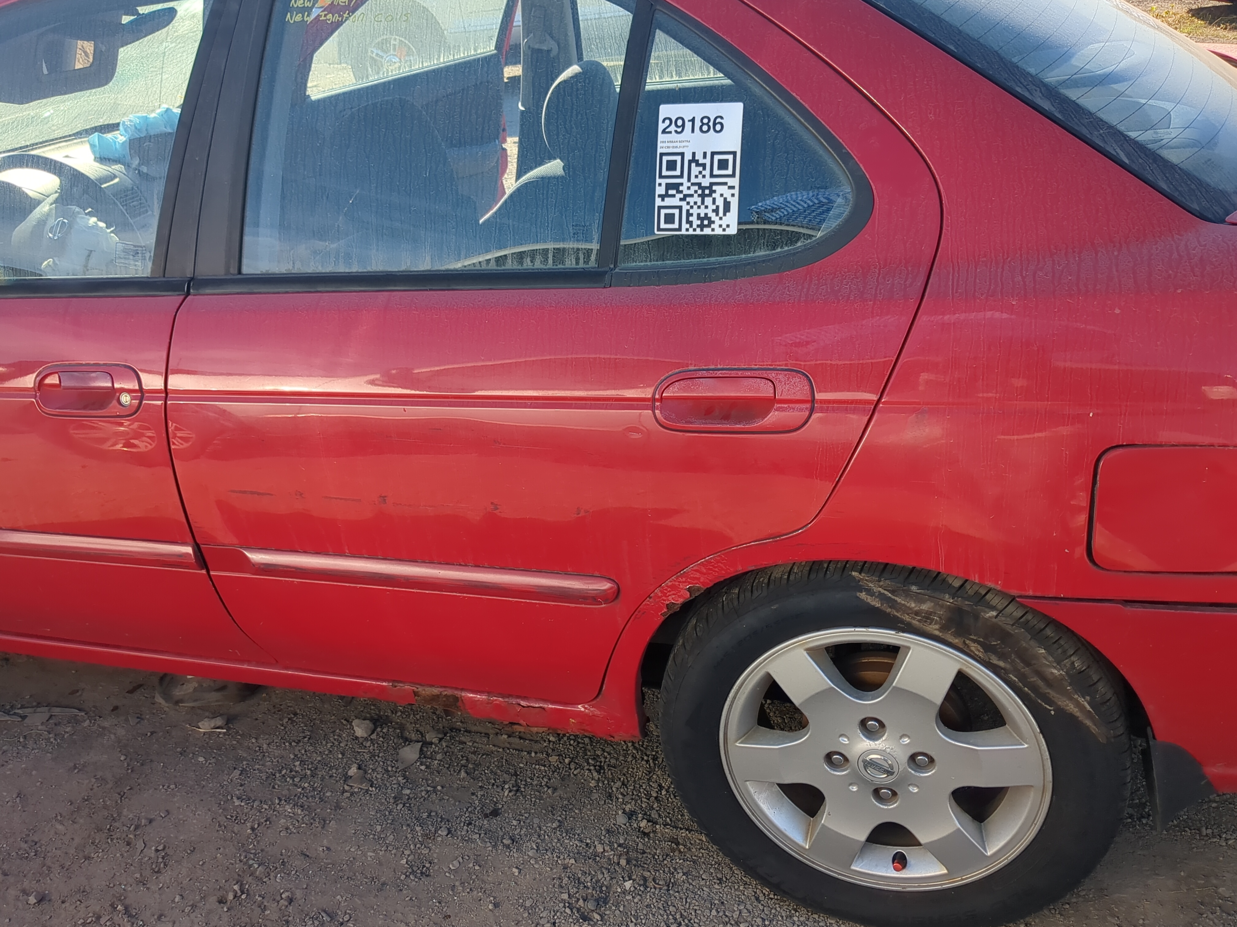 2000-2006 Nissan Sentra Driver Rear Door Oem 1195910 - Oemusedautoparts1.com