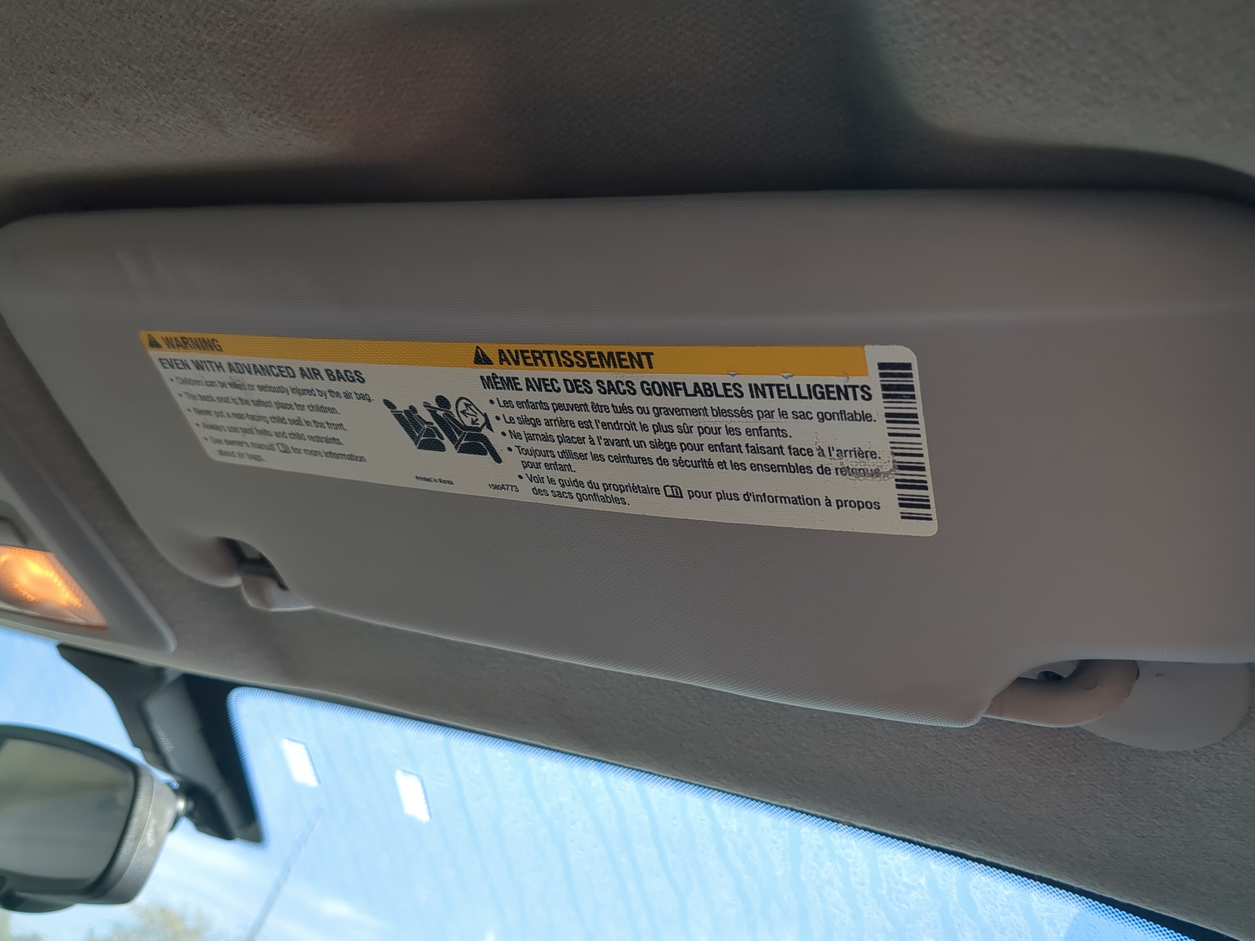 Picture of 2012-2019 Chevrolet Sonic Passenger Sun Visor Mirror Right Sunvisor 1196392