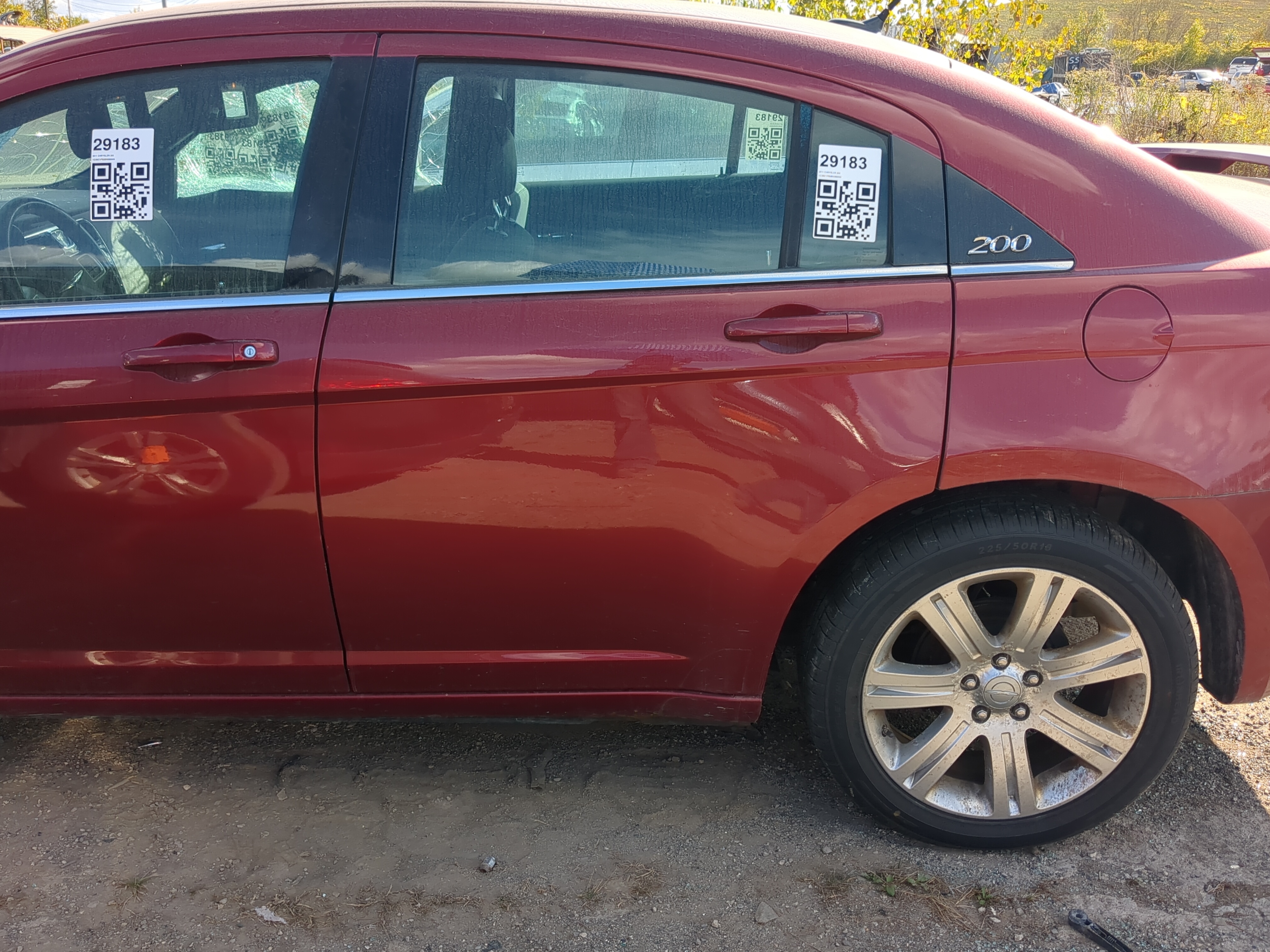 2011-2014 Chrysler 200 Driver Rear Door Oem 1196930 - Oemusedautoparts1.com