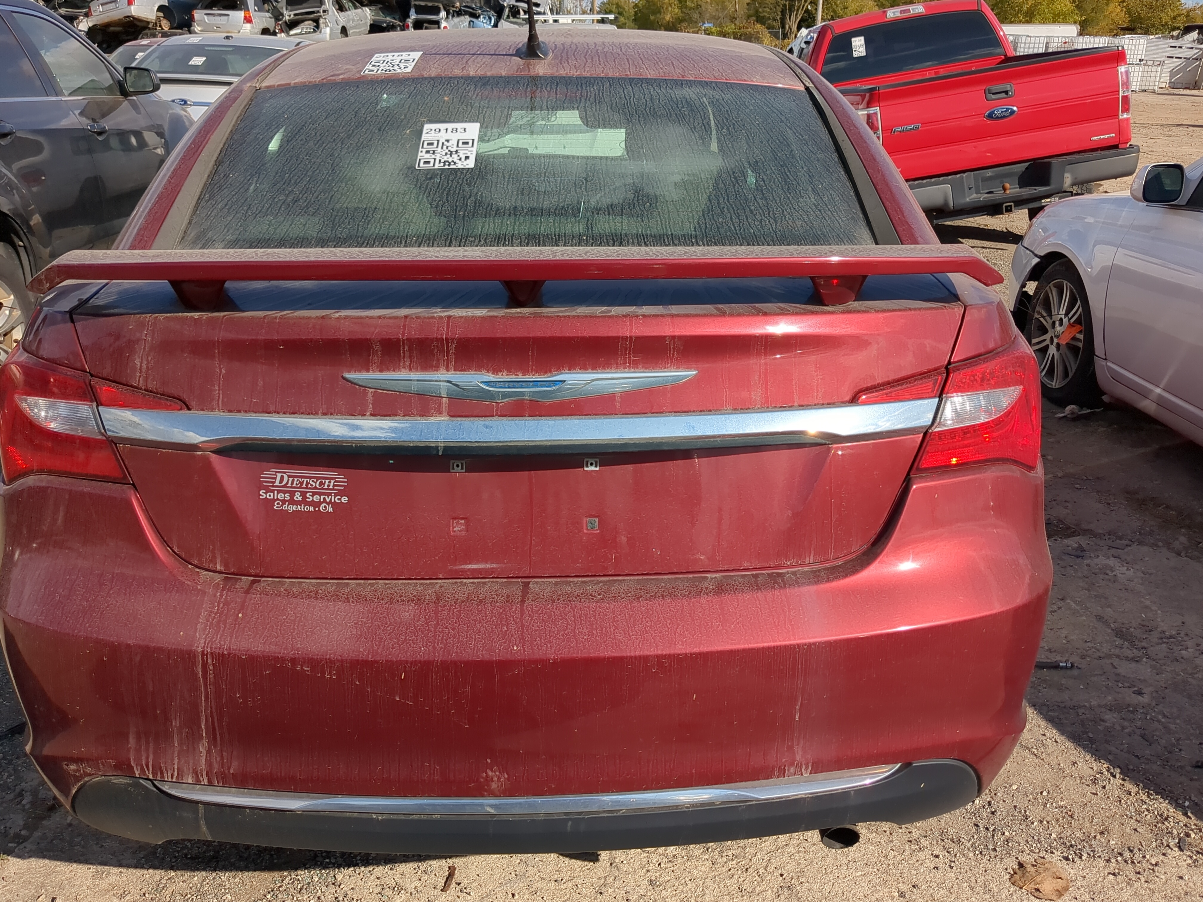 2011-2014 Chrysler 200 Trunk/decklid/hatch/tailgate Oem 1196973 - Oemusedautoparts1.com