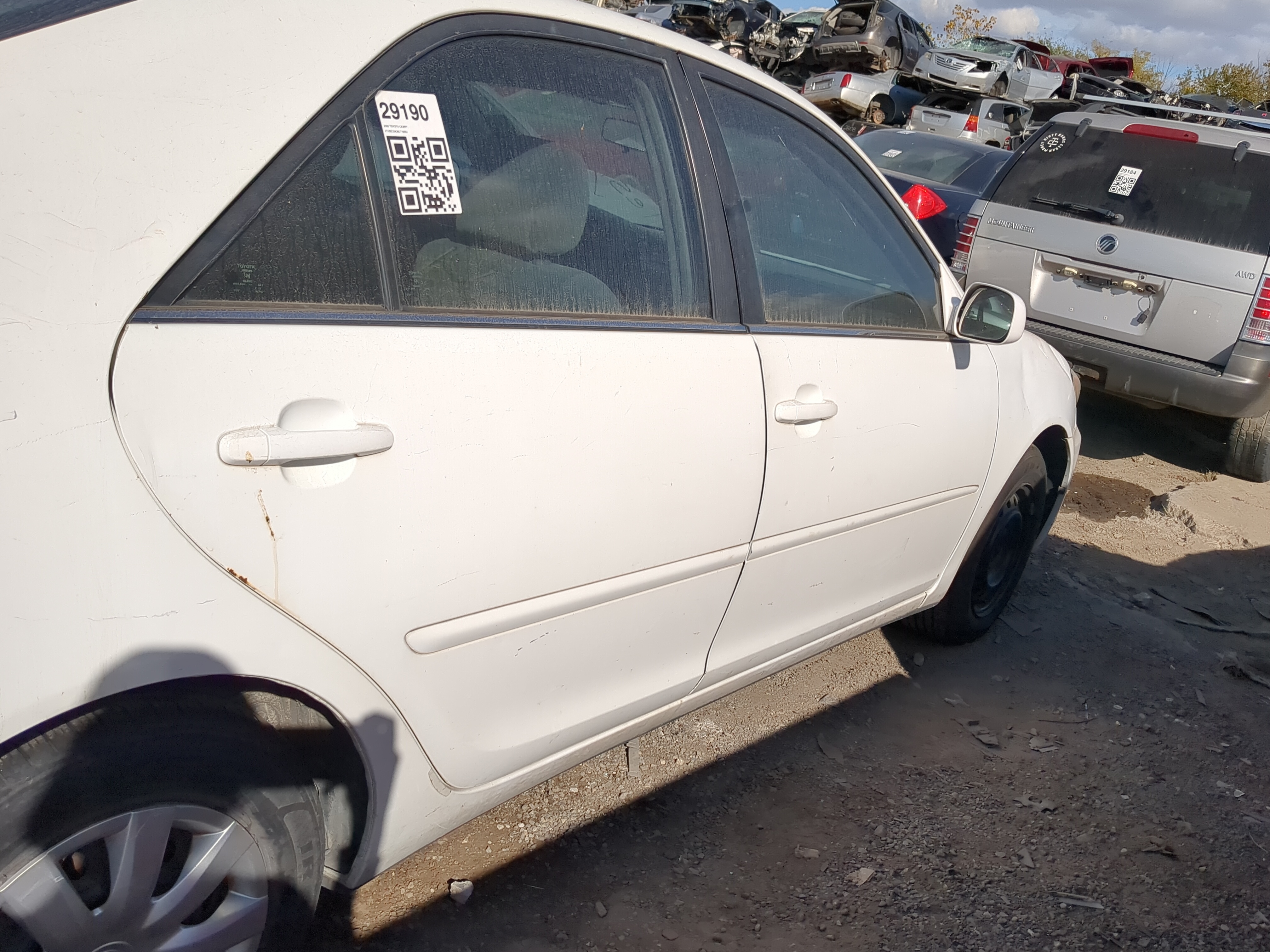 2002-2006 Toyota Camry Passenger Rear Door Oem 1197140 - Oemusedautoparts1.com