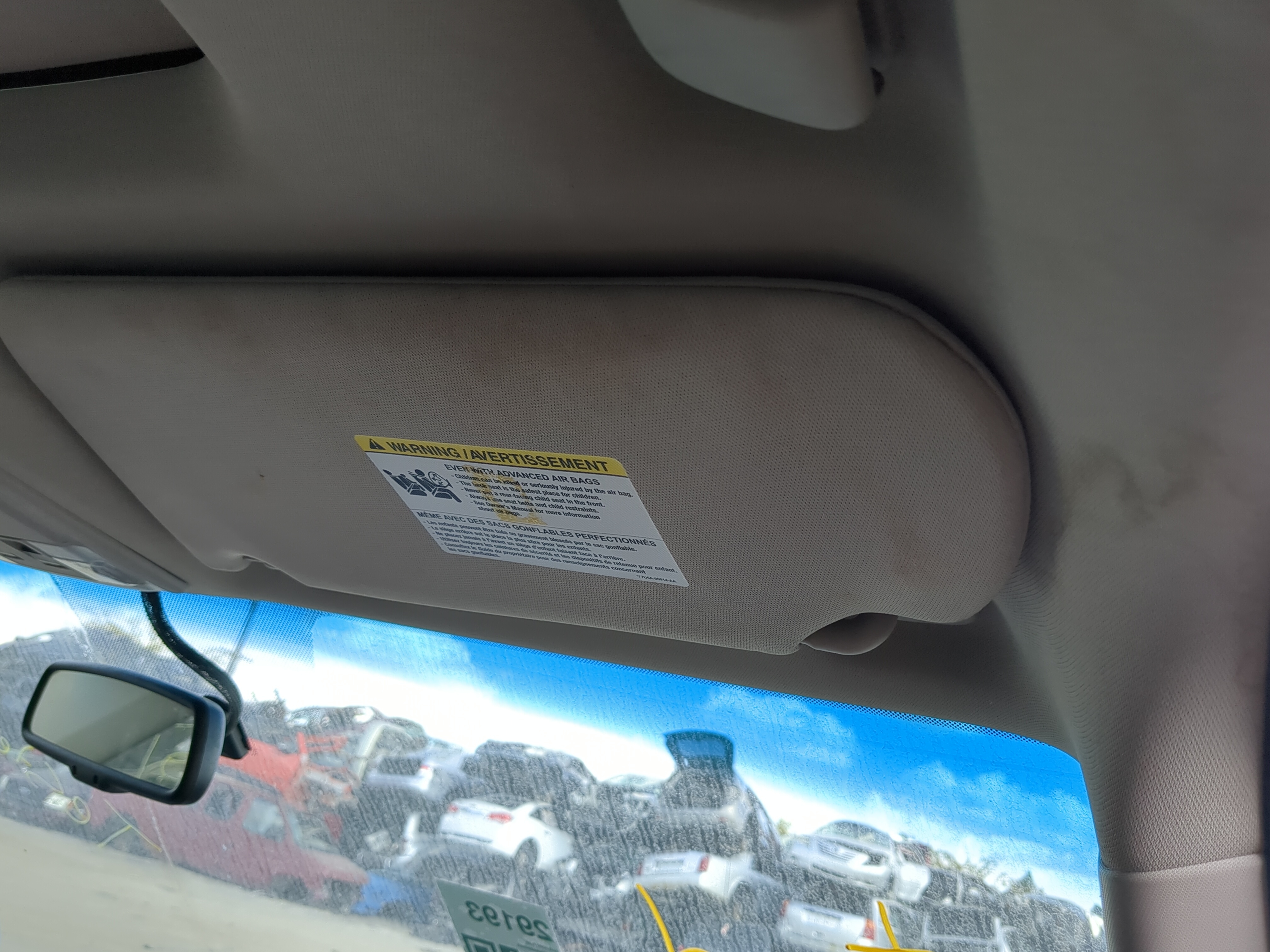 Picture of 2009-2012 Ford Flex Passenger Sun Visor Mirror Right Sunvisor 1197228