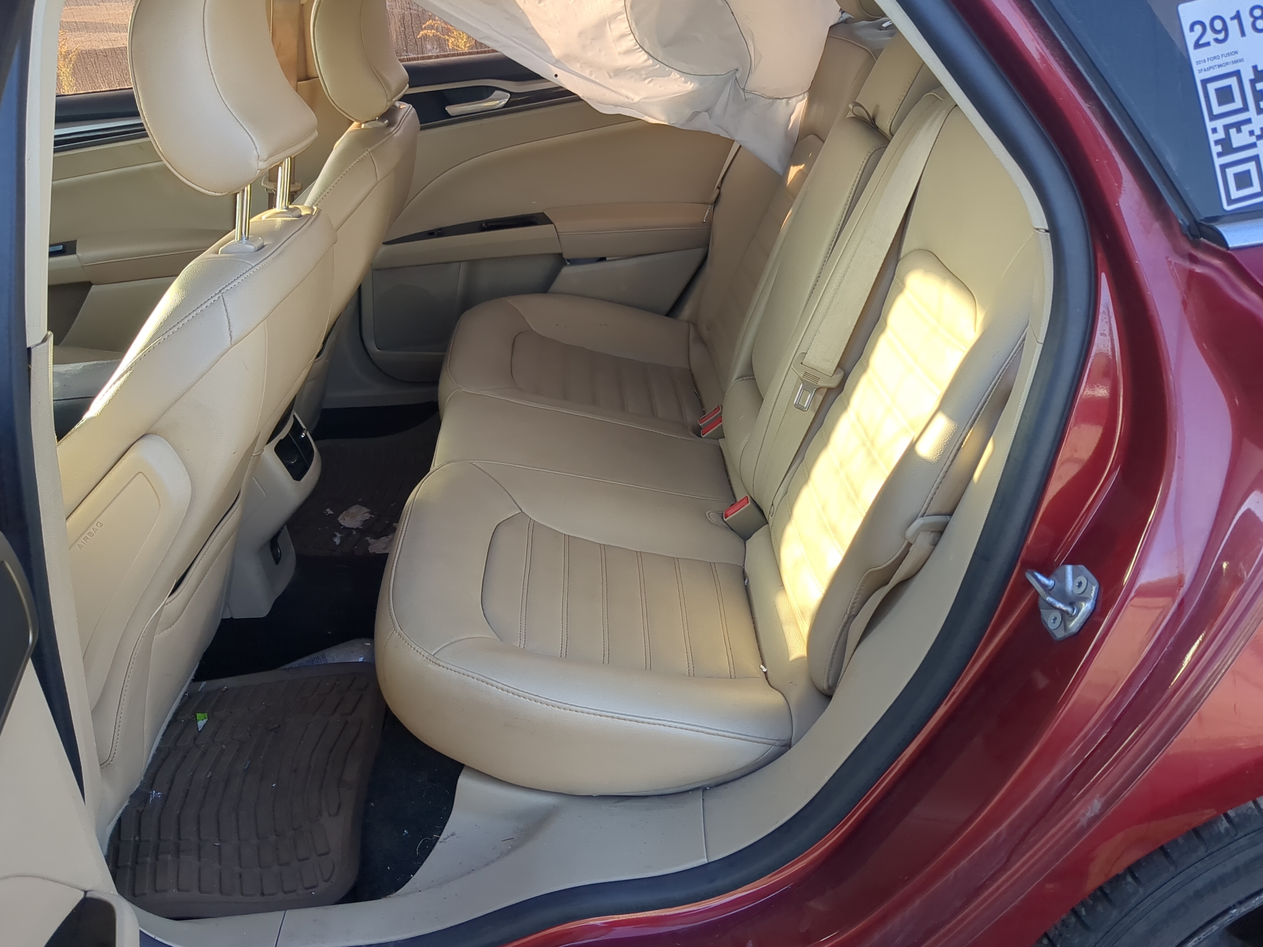 2016 Ford Fusion Rear Seat Oem 1197875 - Oemusedautoparts1.com