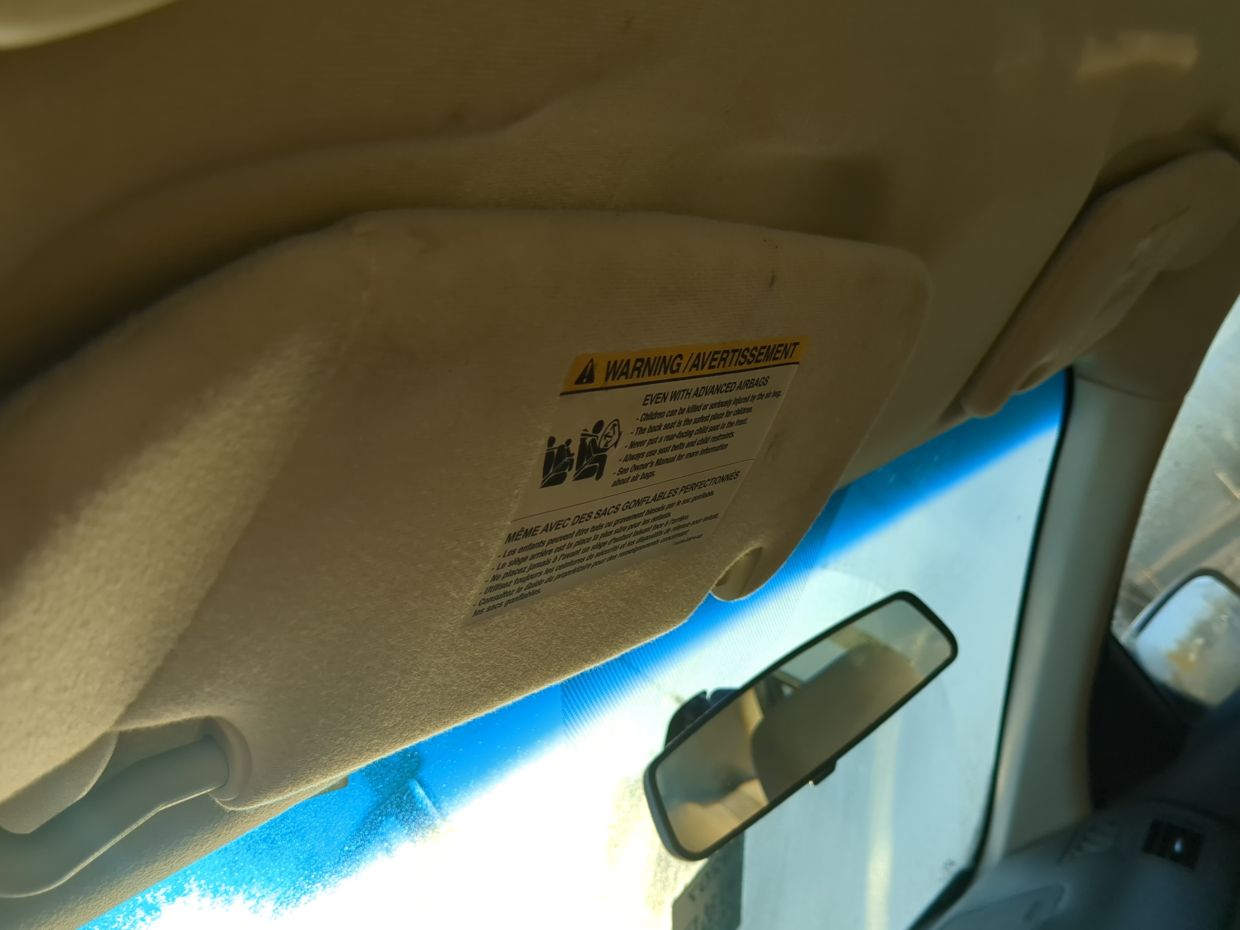 Picture of 2006-2009 Ford Fusion Driver Sun Visor Mirror Left Sunvisor 1198101