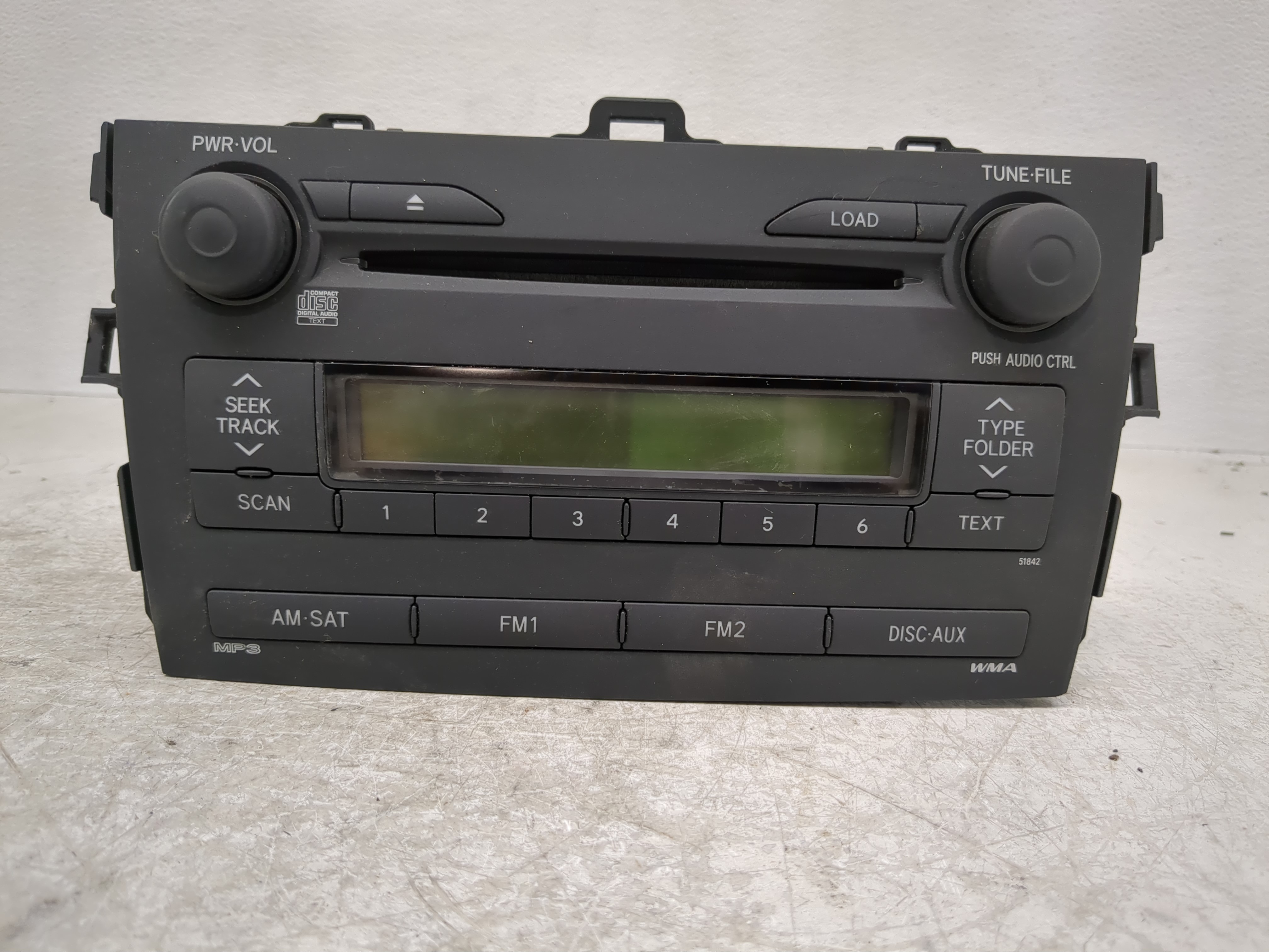 2009-2009 Toyota Corolla Am Fm Cd Player Radio Receiver 1198648 - Oemusedautoparts1.com