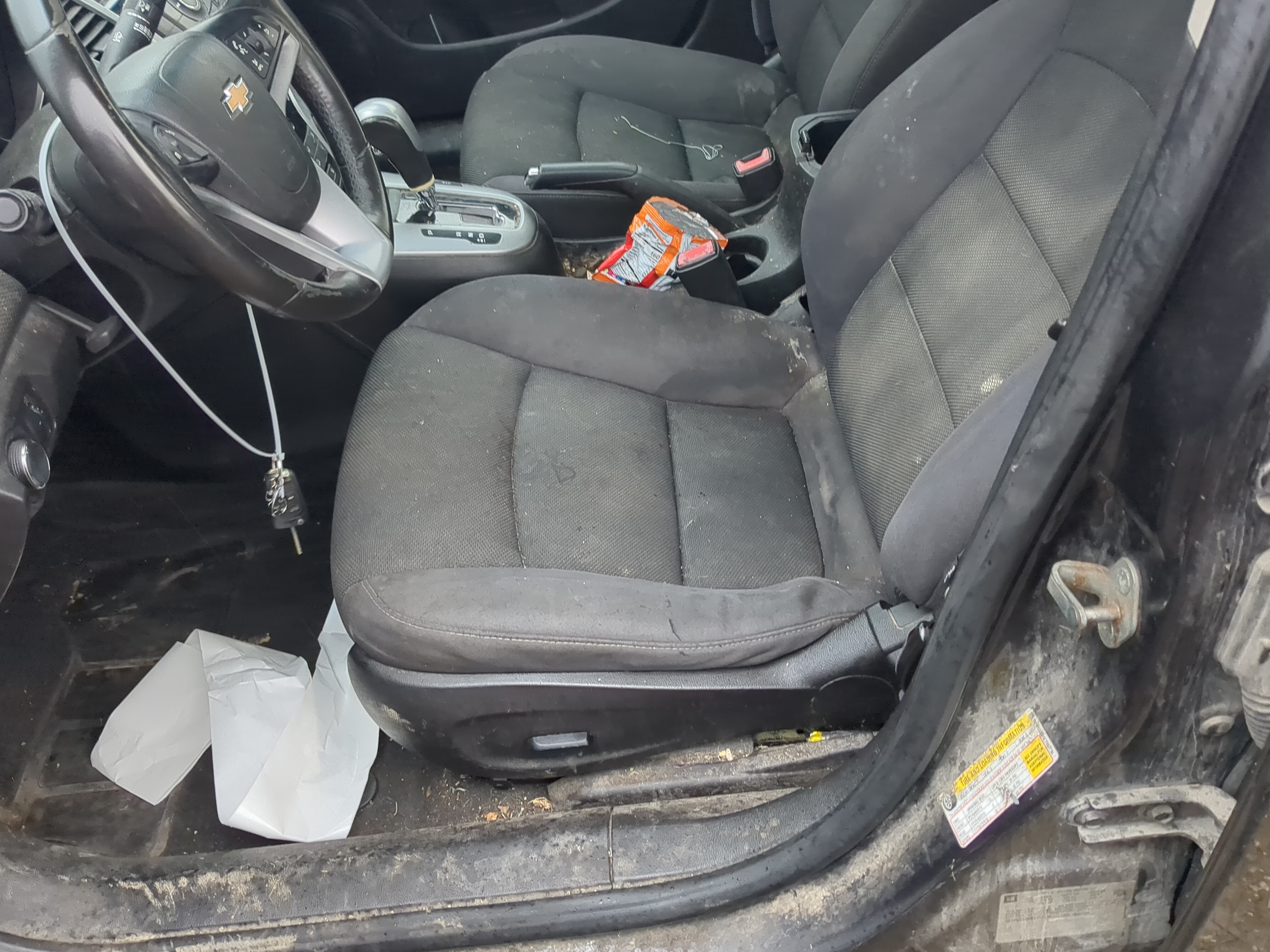 2012-2016 Chevrolet Cruze Driver Front Seat Oem 1199726 - Oemusedautoparts1.com