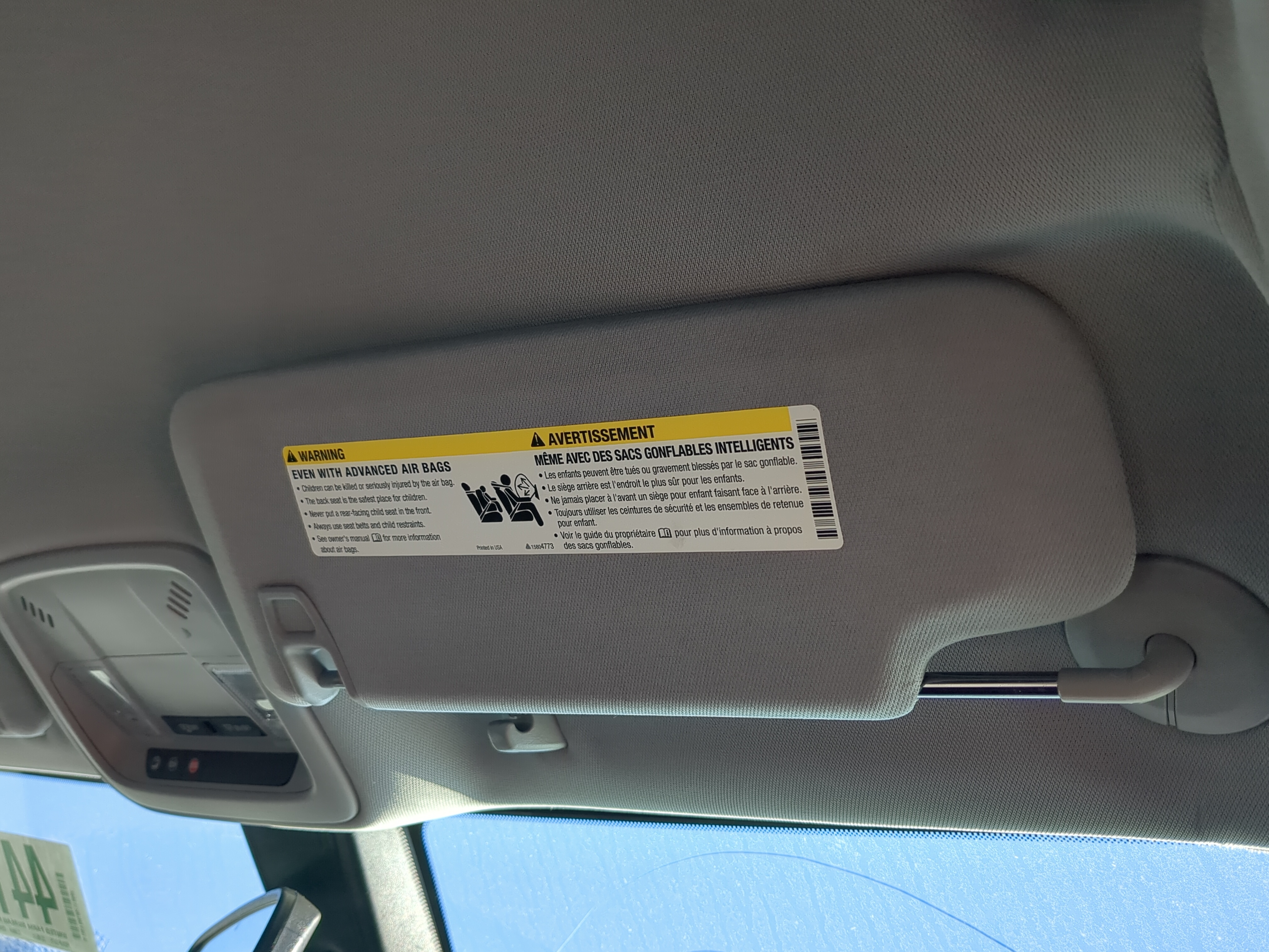 Picture of 2016-2021 Chevrolet Malibu Passenger Sun Visor Mirror Right Sunvisor 1201987