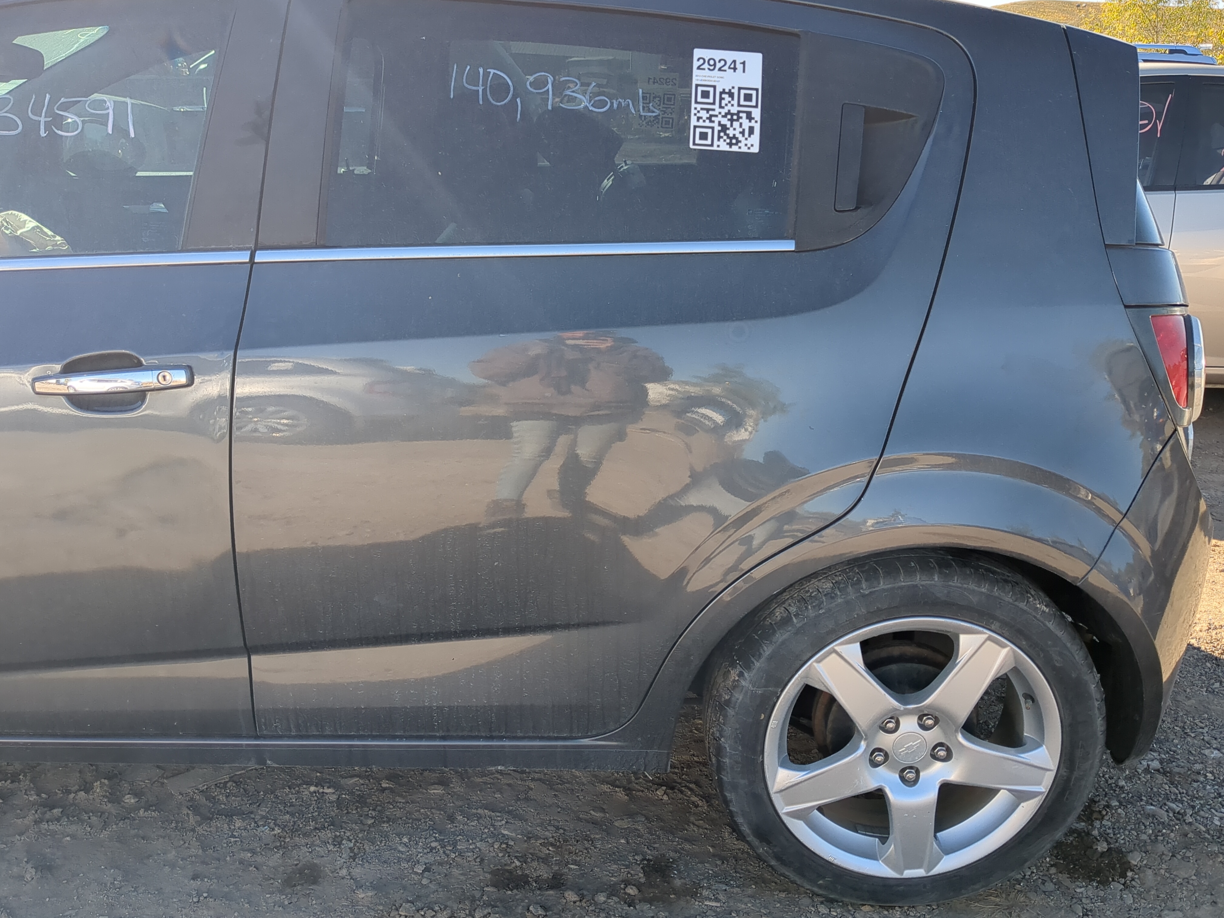 2012-2014 Chevrolet Sonic Driver Rear Door Oem 1202218 - Oemusedautoparts1.com