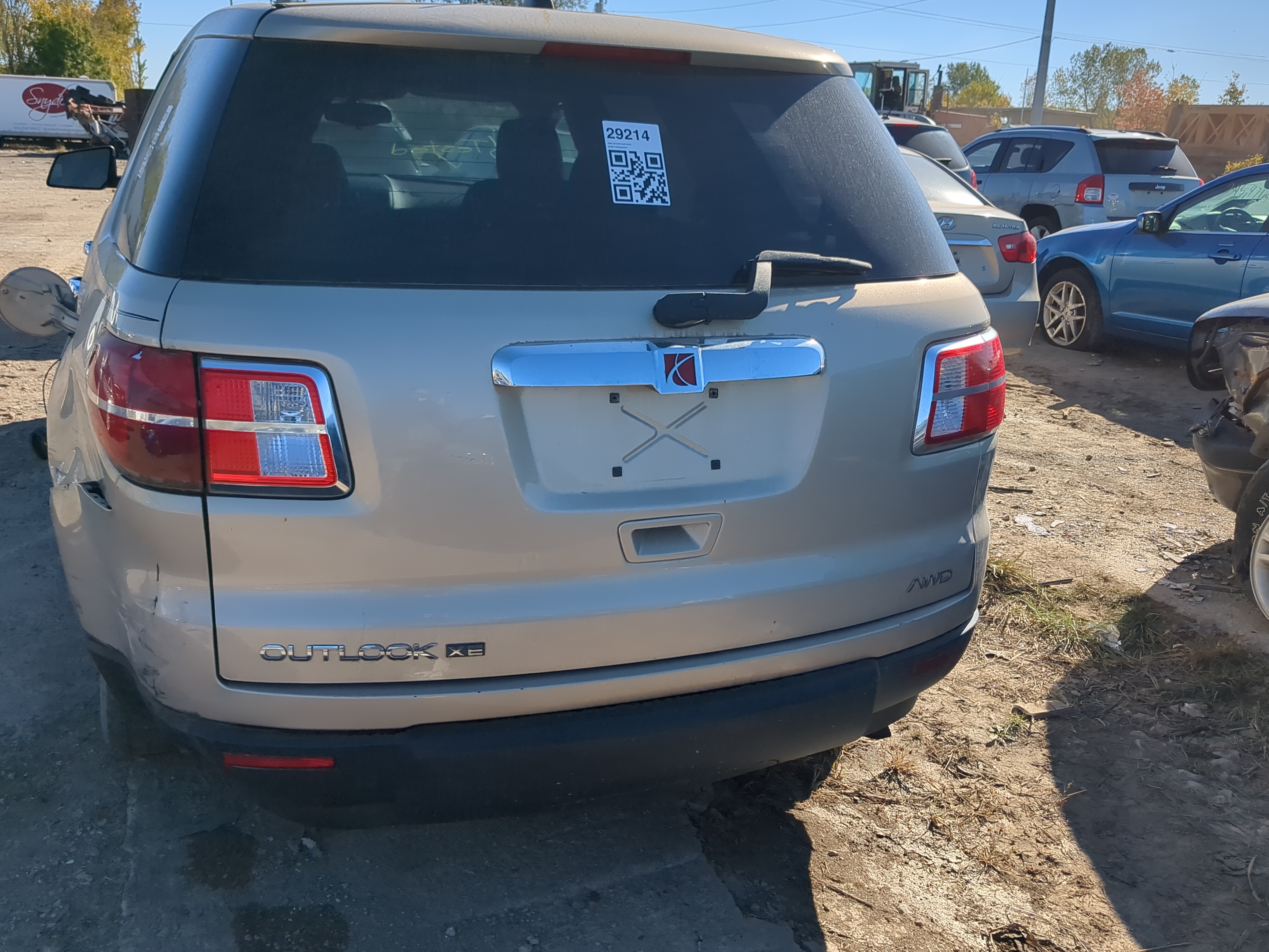 Picture of 2008 Saturn Outlook Trunk/decklid/hatch/tailgate Oem 1202286