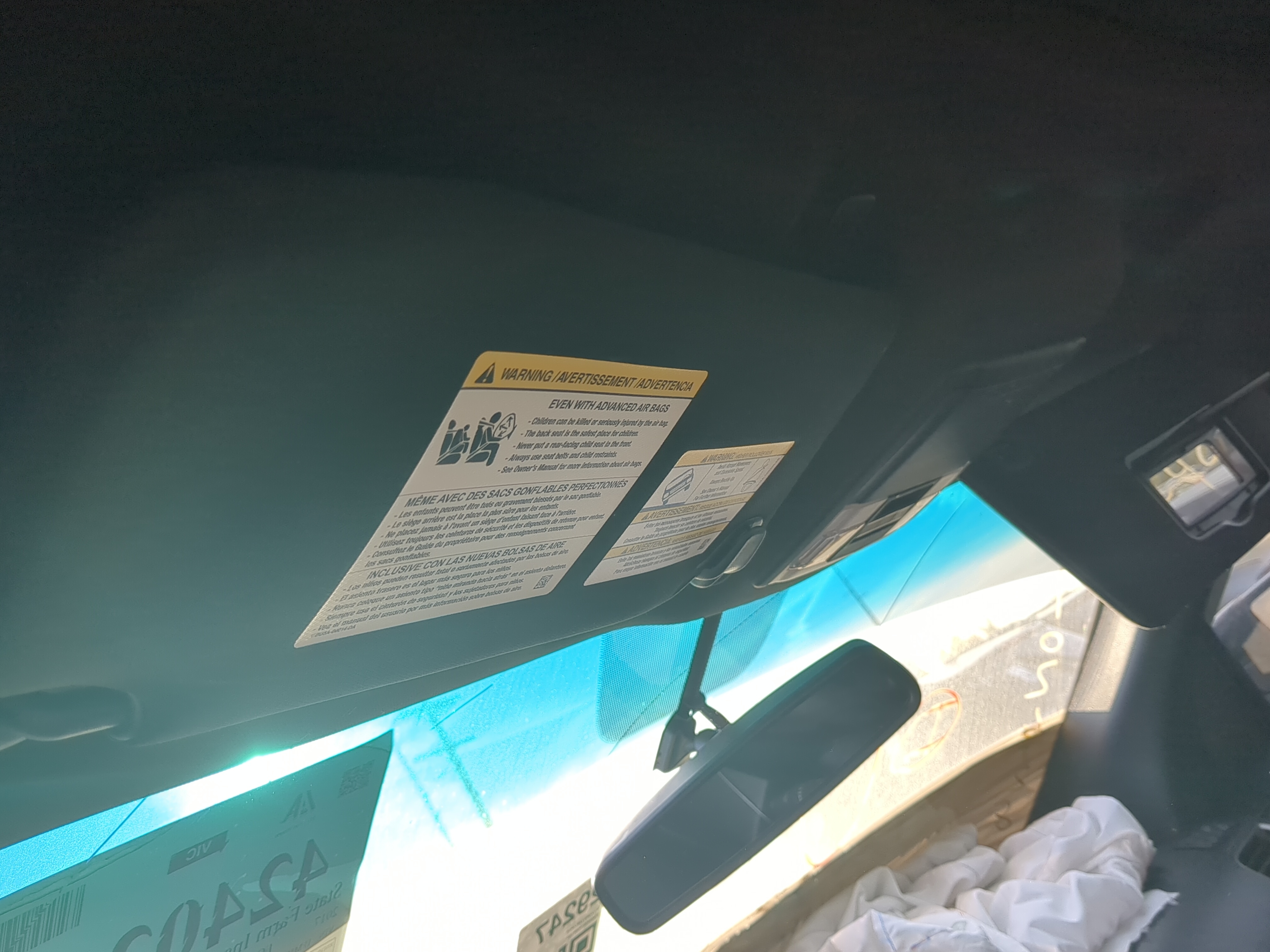 2017 Ford Explorer Driver Sun Visor Mirror Left Sunvisor 1203334 - Oemusedautoparts1.com