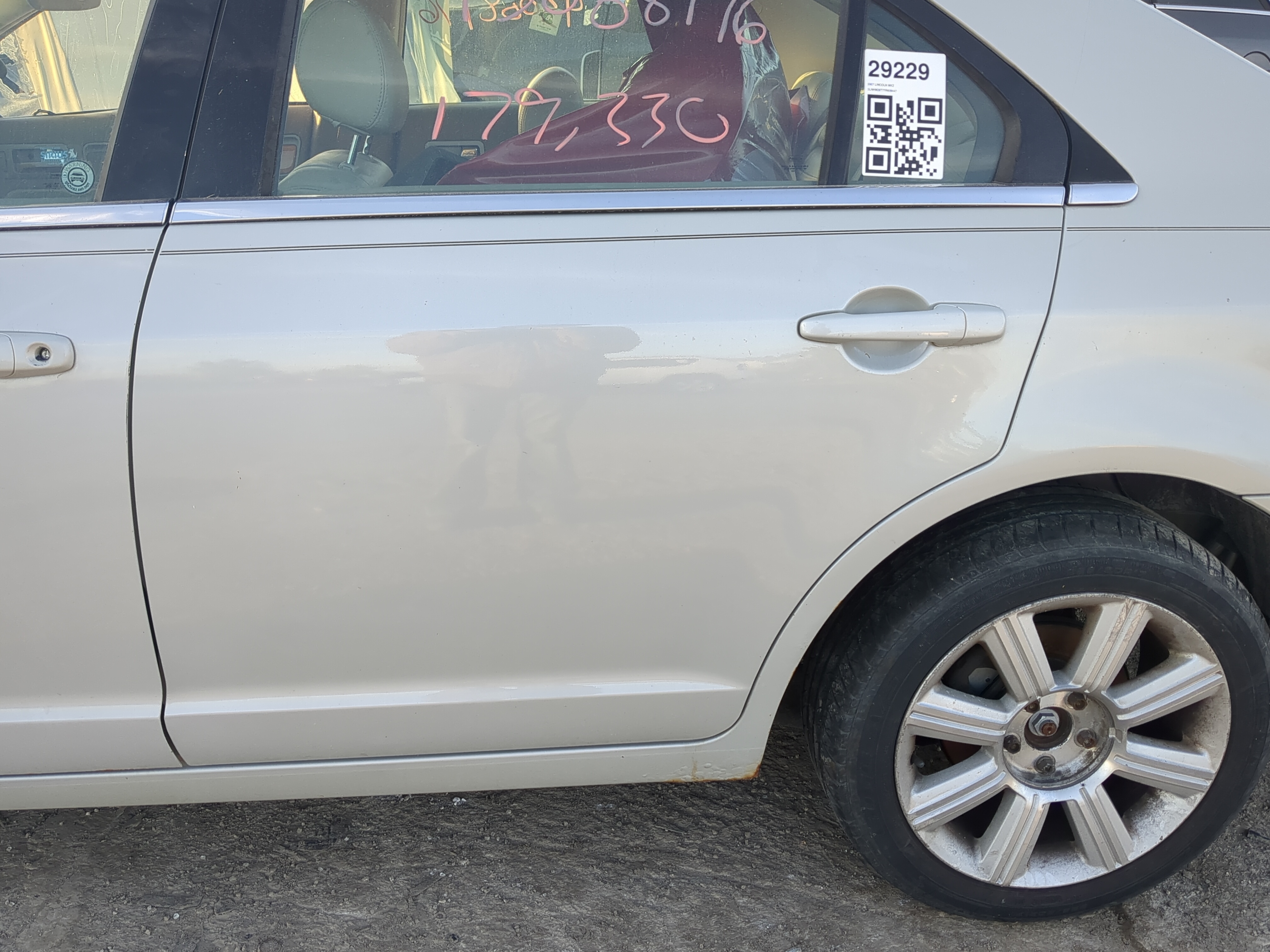 2007-2012 Lincoln Mkz Driver Rear Door Oem 1203783 - Oemusedautoparts1.com