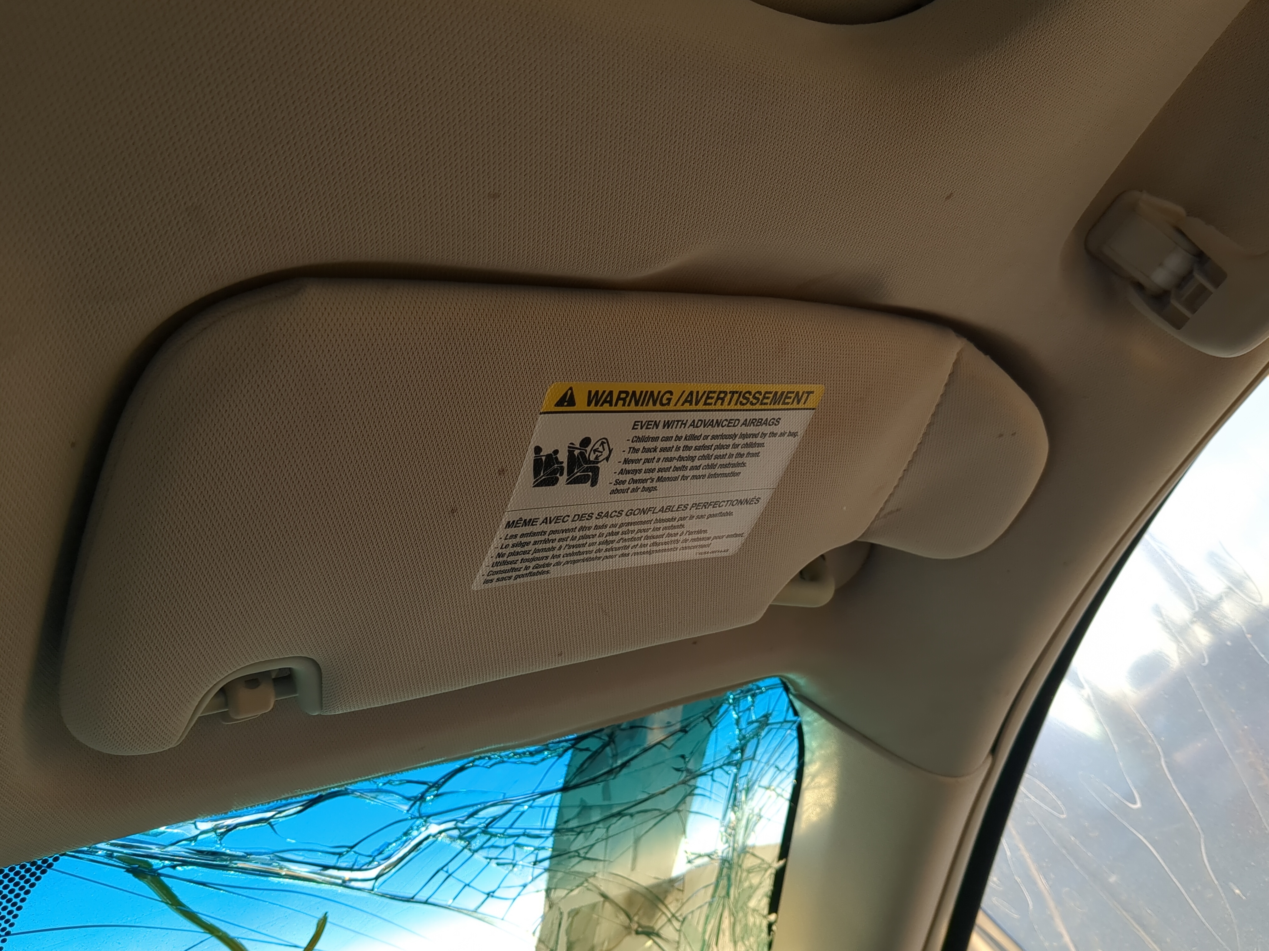 Picture of 2007-2009 Lincoln Mkz Passenger Sun Visor Mirror Right Sunvisor 1203787