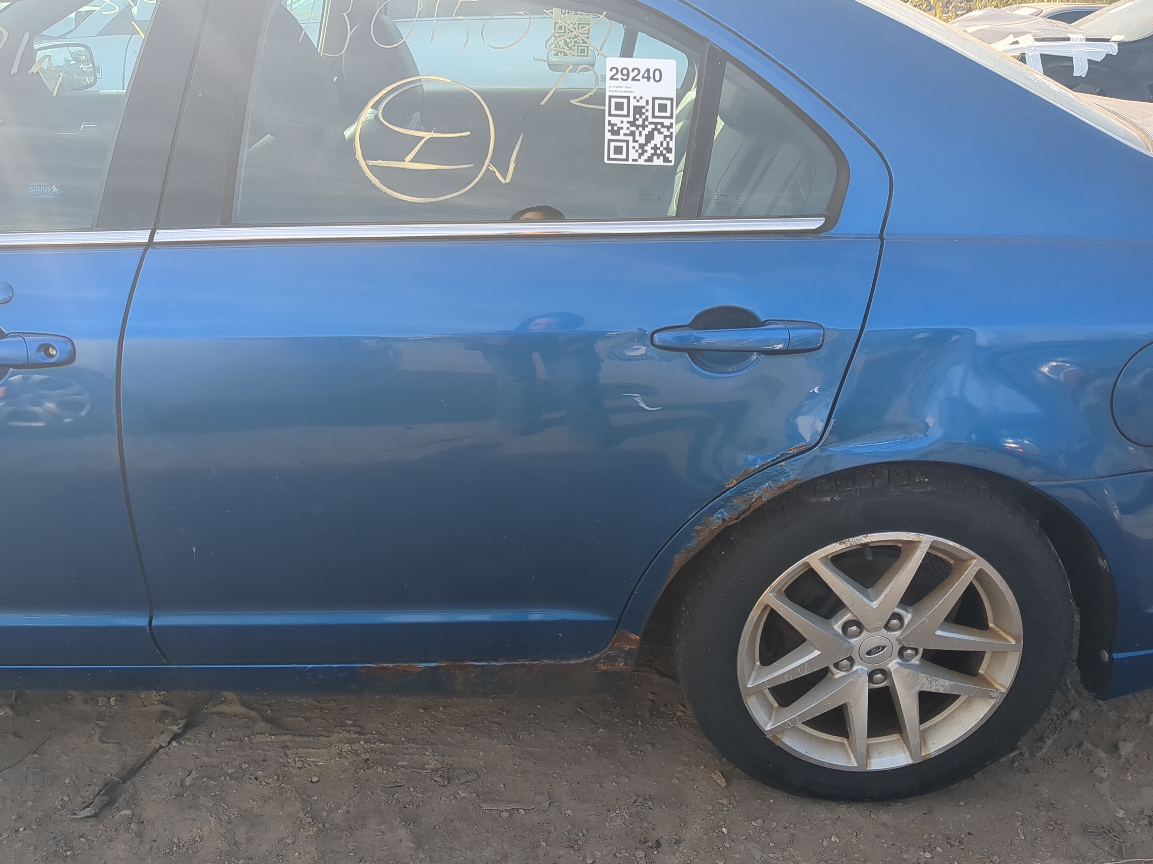 2006-2012 Ford Fusion Driver Rear Door Oem 1204060 - Oemusedautoparts1.com