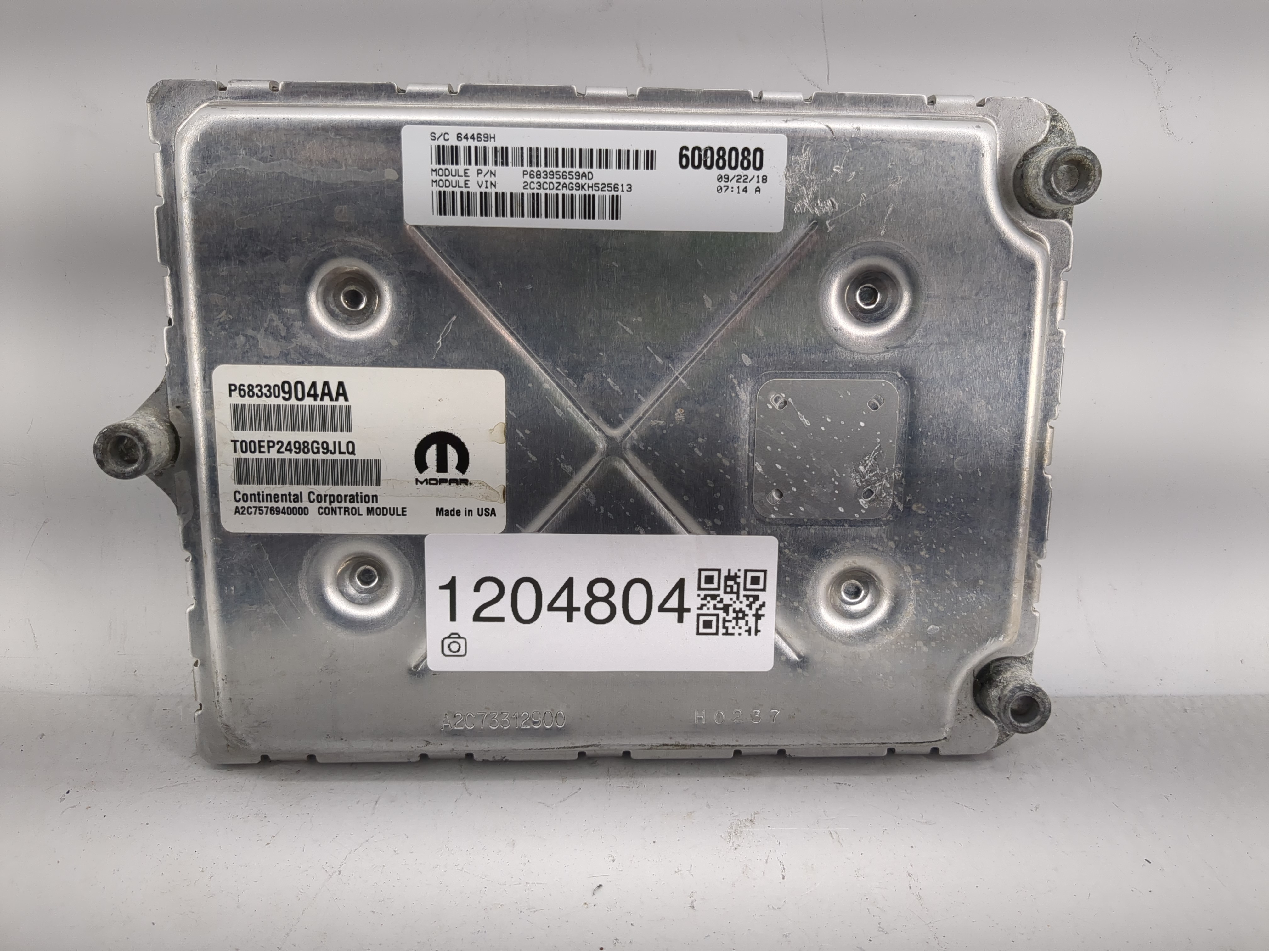 2018-2019 Dodge Charger Engine Control Computer Ecu Pcm Ecm Pcu Oem 1204804 - Oemusedautoparts1.com