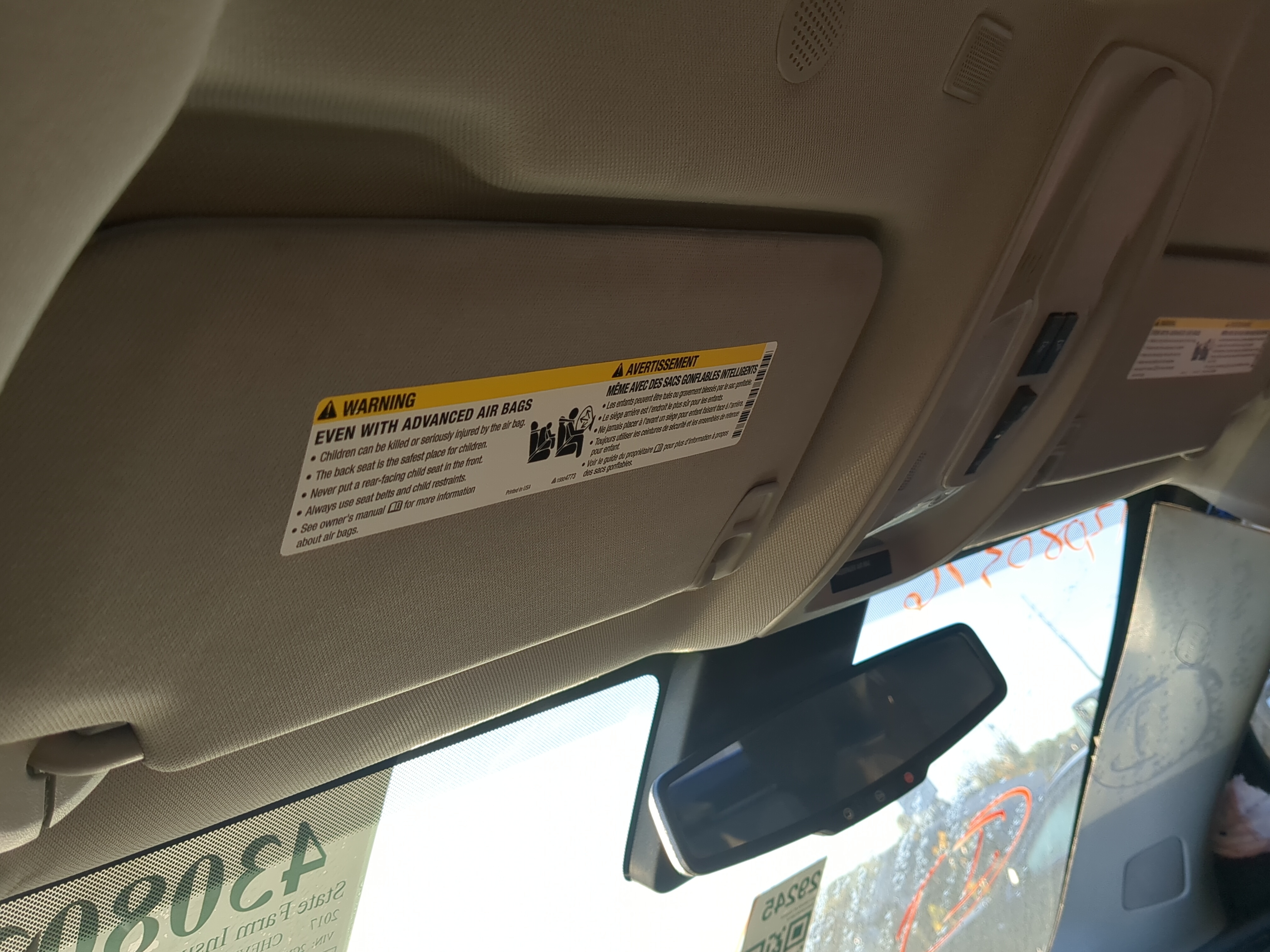 Picture of 2010-2017 Chevrolet Equinox Driver Sun Visor Mirror Left Sunvisor 1205963