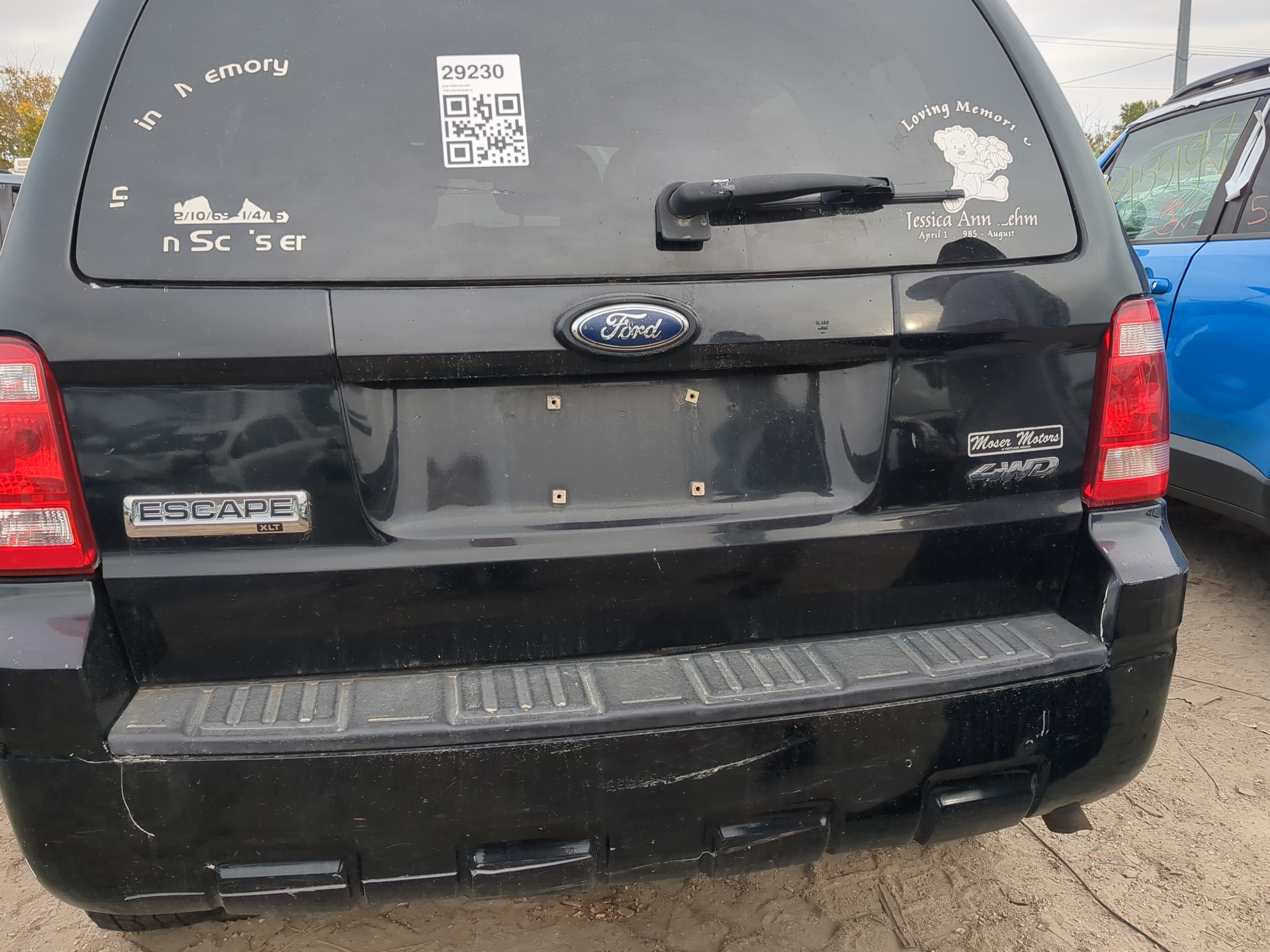 2008-2009 Ford Escape Trunk/decklid/hatch/tailgate Oem 1206252 - Oemusedautoparts1.com