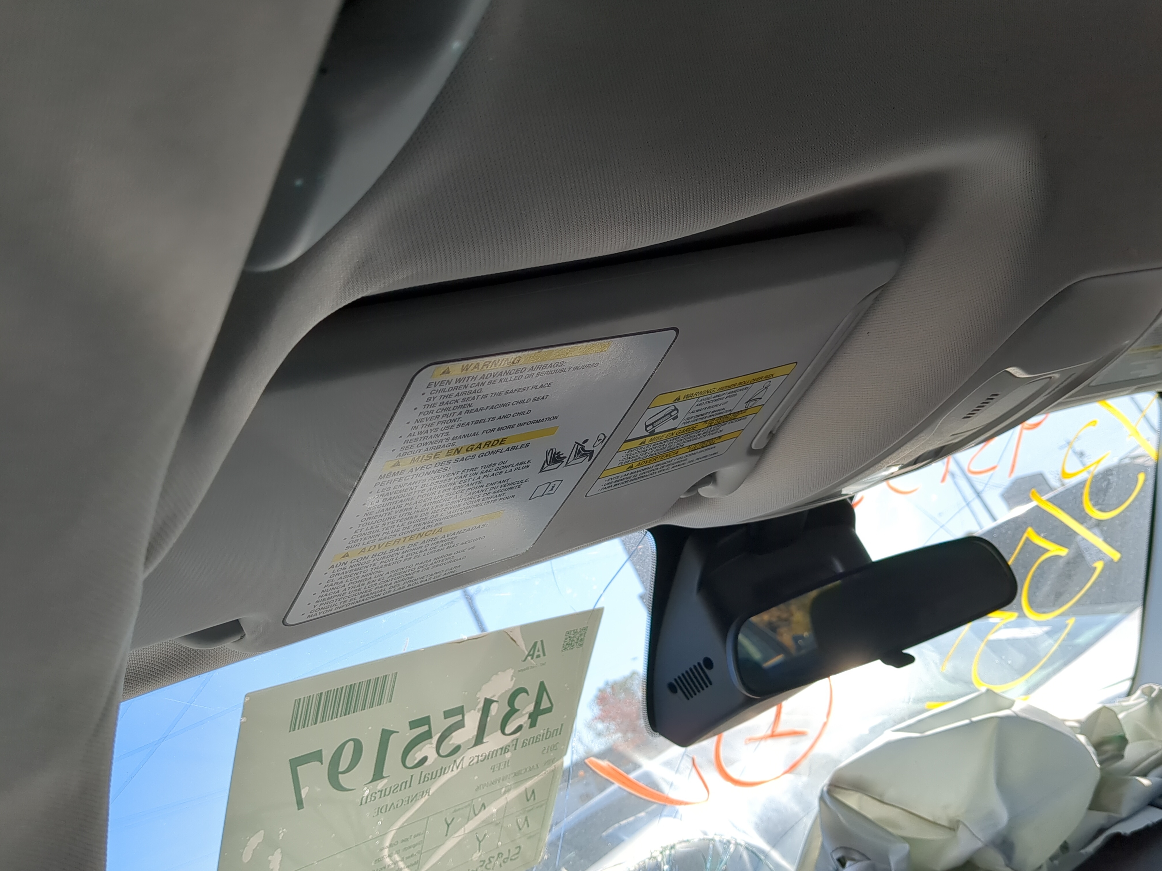 Picture of 2015-2022 Jeep Renegade Driver Sun Visor Mirror Left Sunvisor 1206455