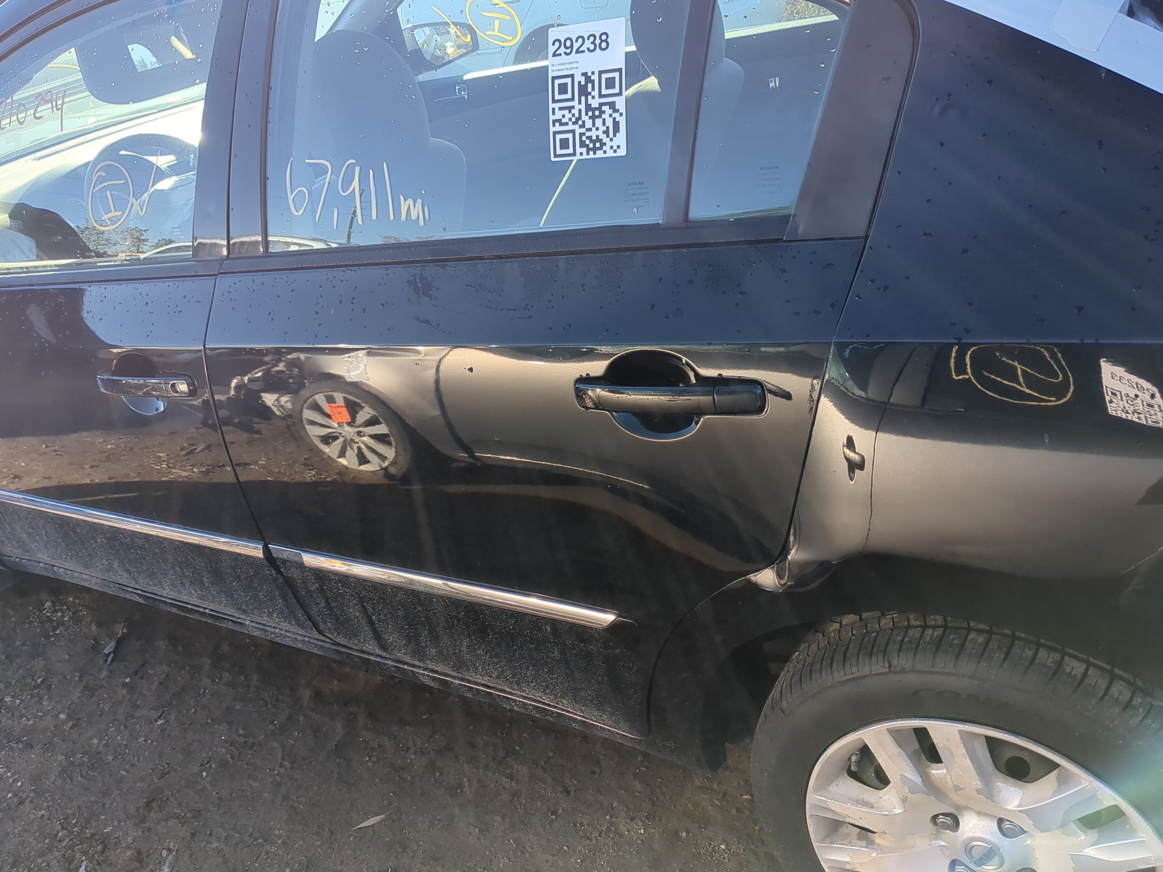 2010-2012 Nissan Sentra Driver Rear Door Oem 1206568 - Oemusedautoparts1.com