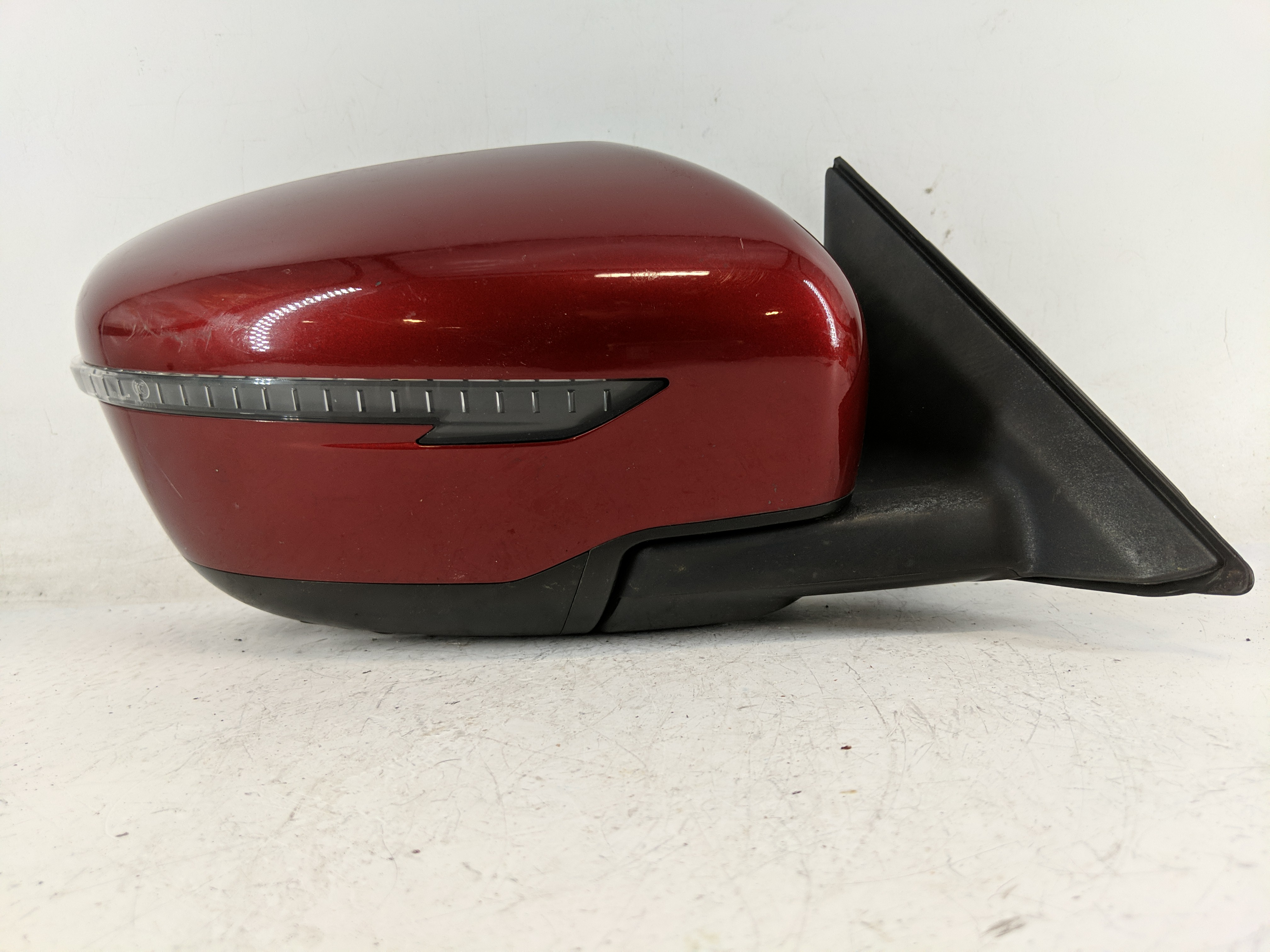 2017-2020 Nissan Rogue Passenger Right Side View Power Door Mirror Red 1207205 - Oemusedautoparts1.com