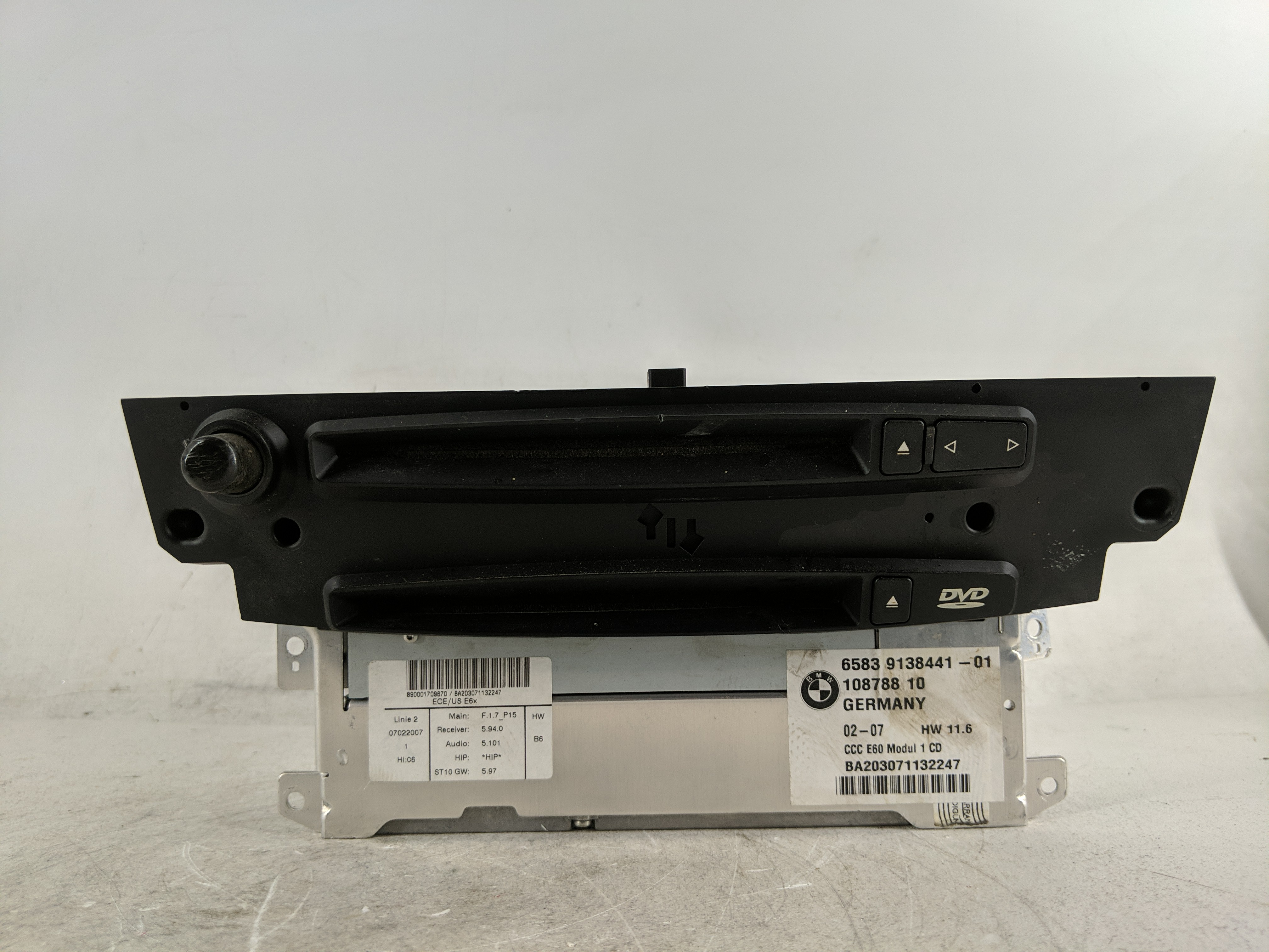 2004-2005 Bmw 645ci Am Fm Cd Player Radio Receiver 1207525 - Oemusedautoparts1.com