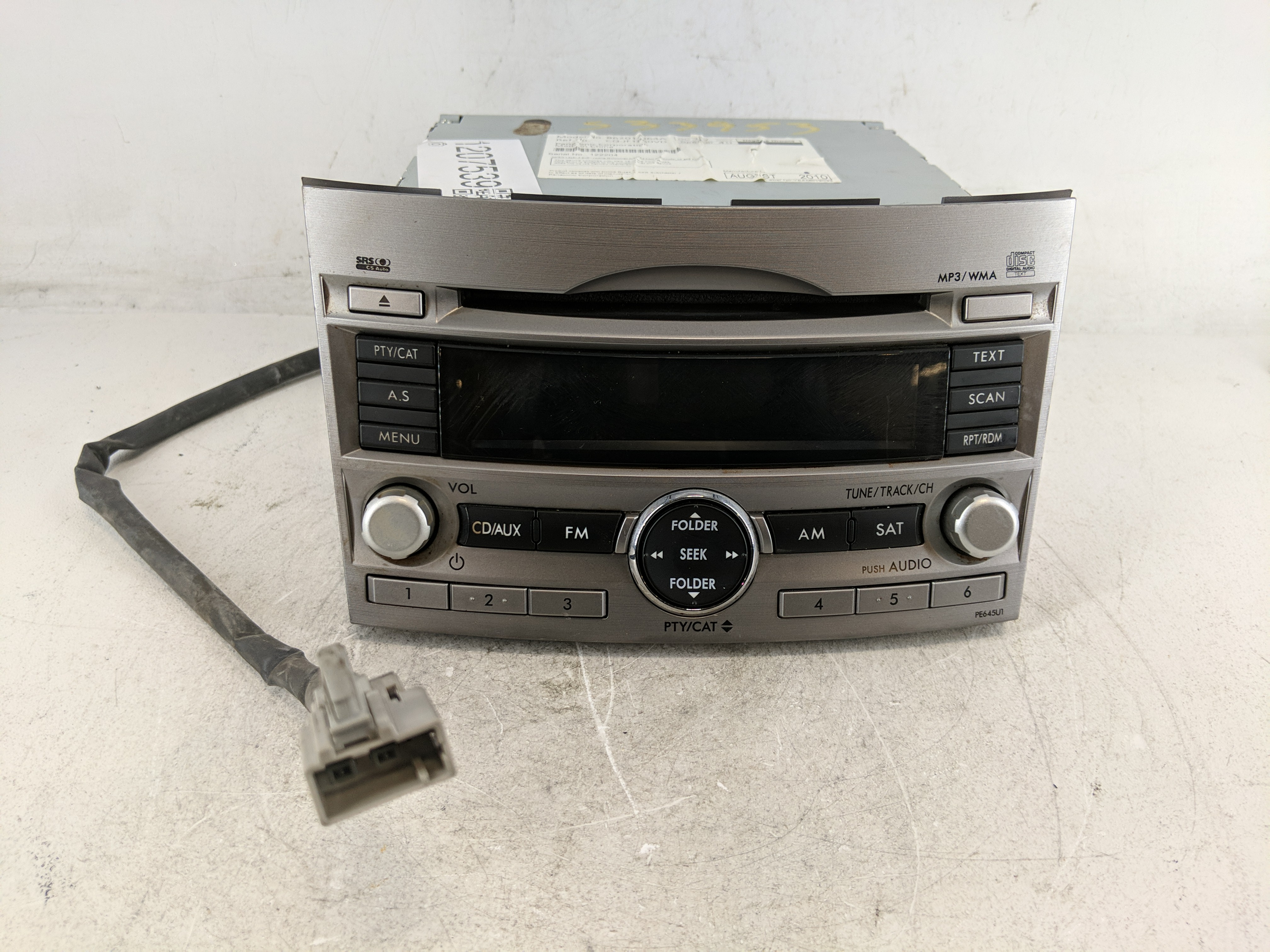 2010-2012 Subaru Legacy Am Fm Cd Player Radio Receiver 1207539 - Oemusedautoparts1.com
