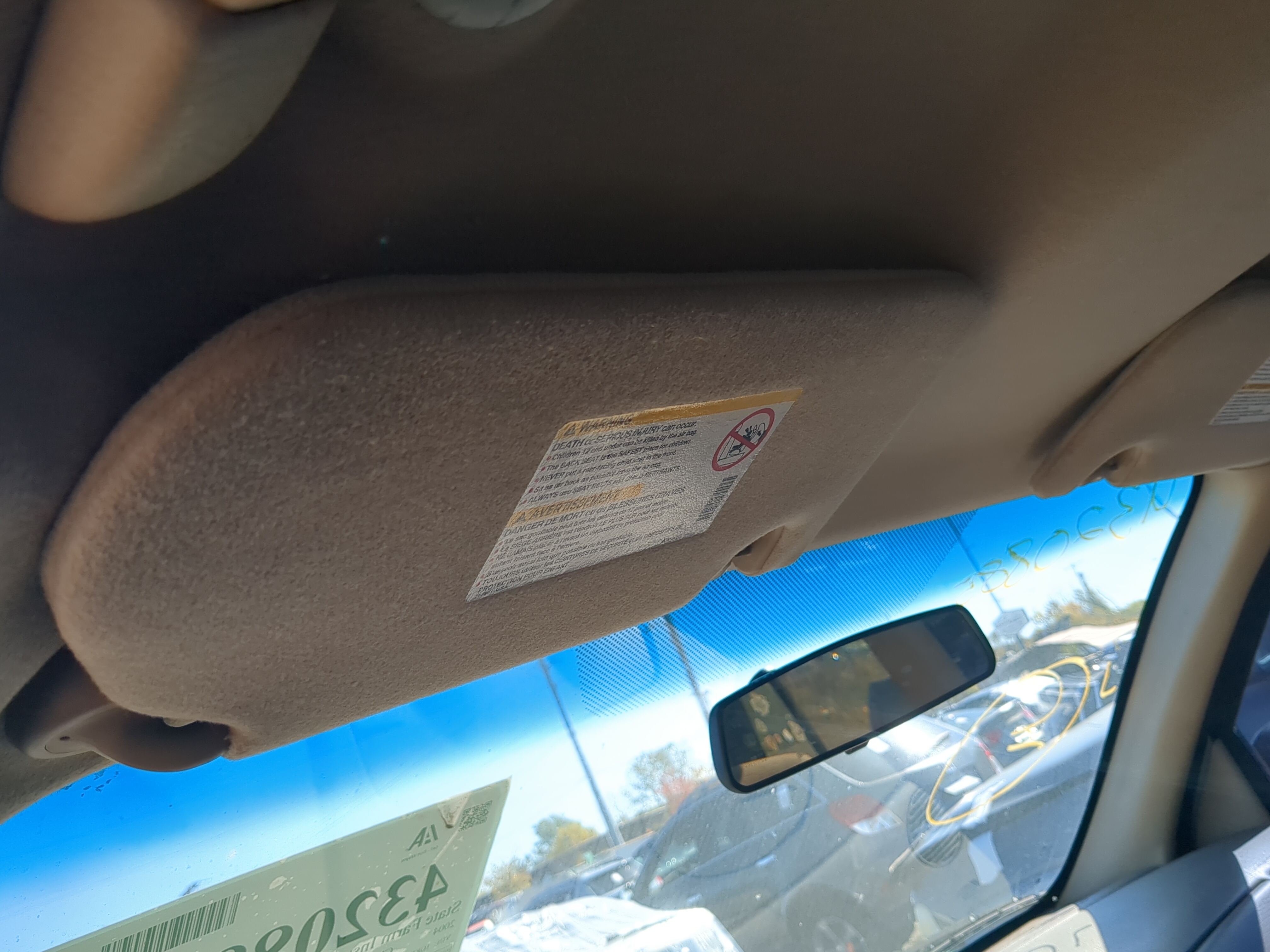 Picture of 2002-2004 Gmc Envoy Driver Sun Visor Mirror Left Sunvisor 1207846