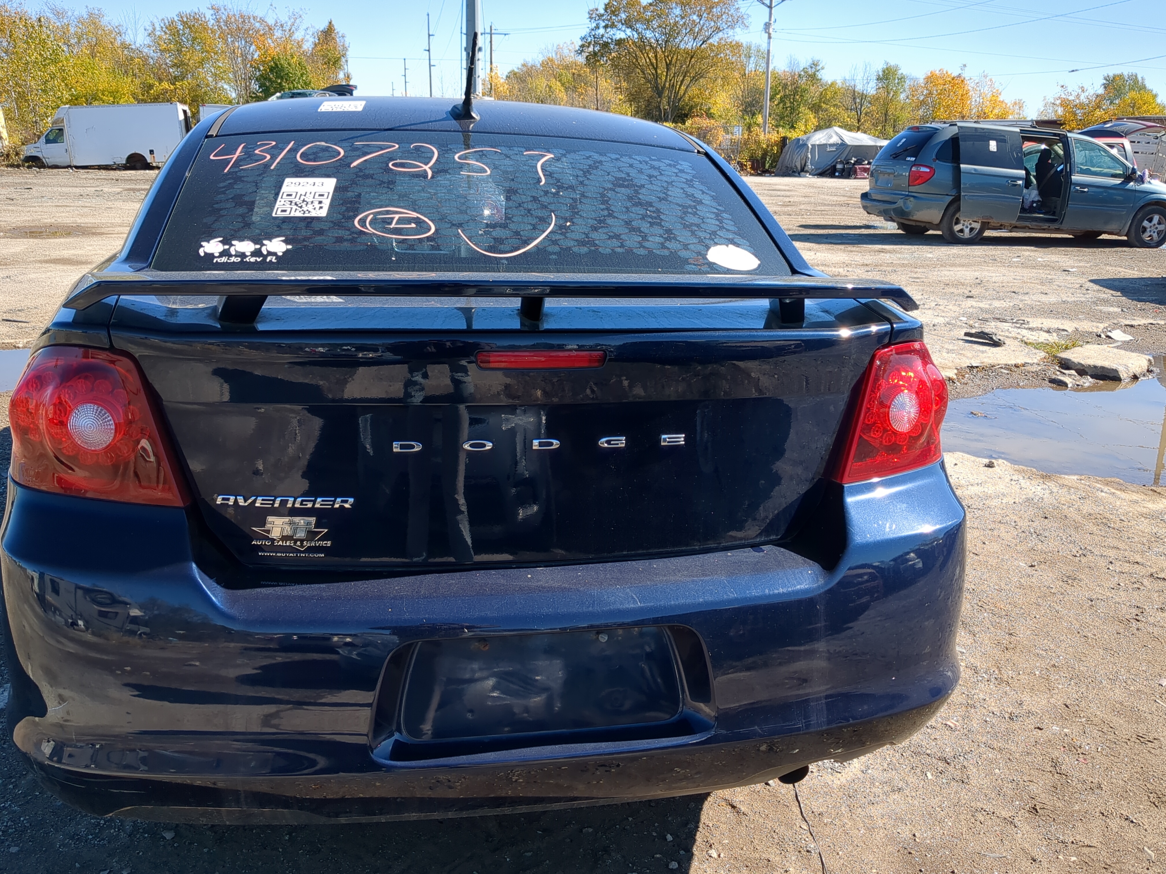 2008-2014 Dodge Avenger Trunk/decklid/hatch/tailgate Oem 1208038 - Oemusedautoparts1.com