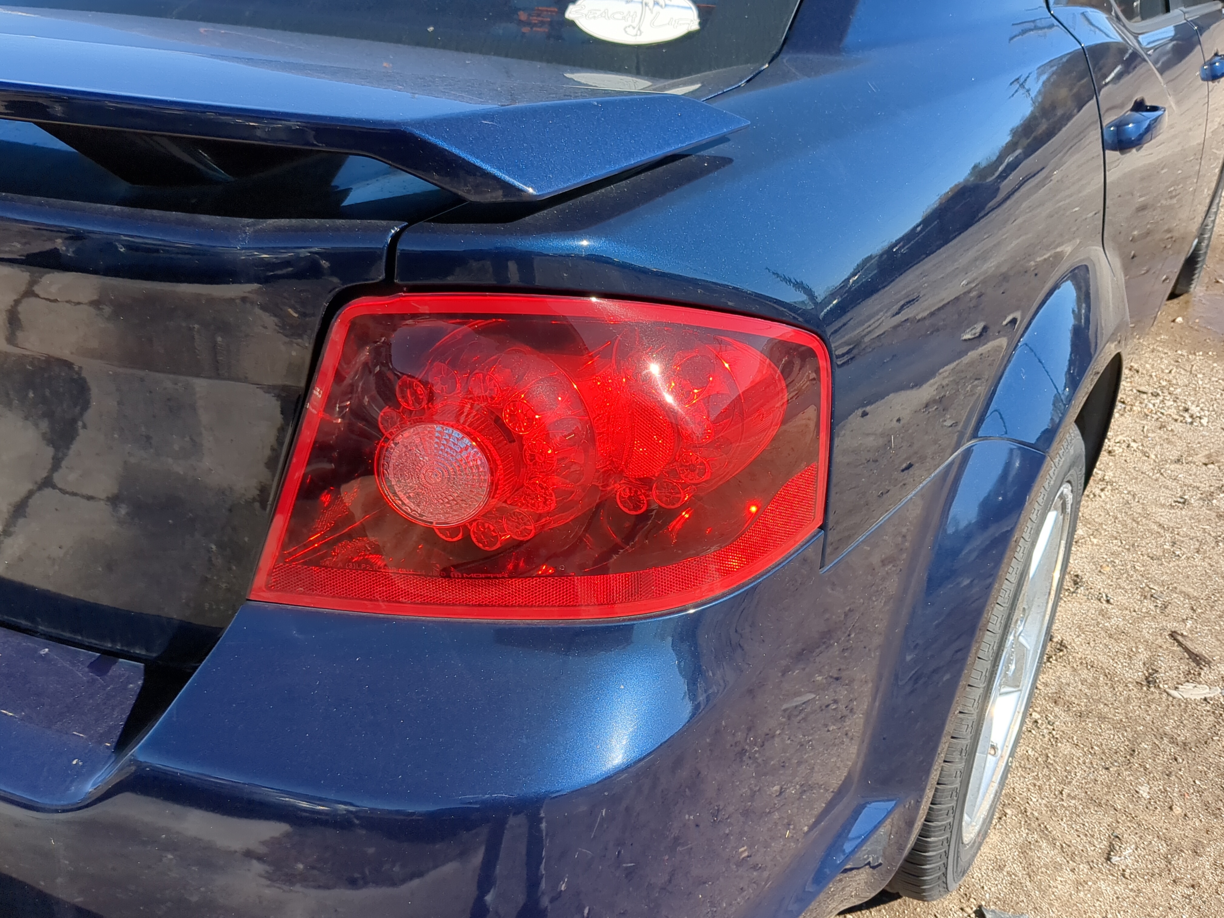 2011-2014 Dodge Avenger Passenger Right Side Tail Light Taillight Oem 1208136 - Oemusedautoparts1.com