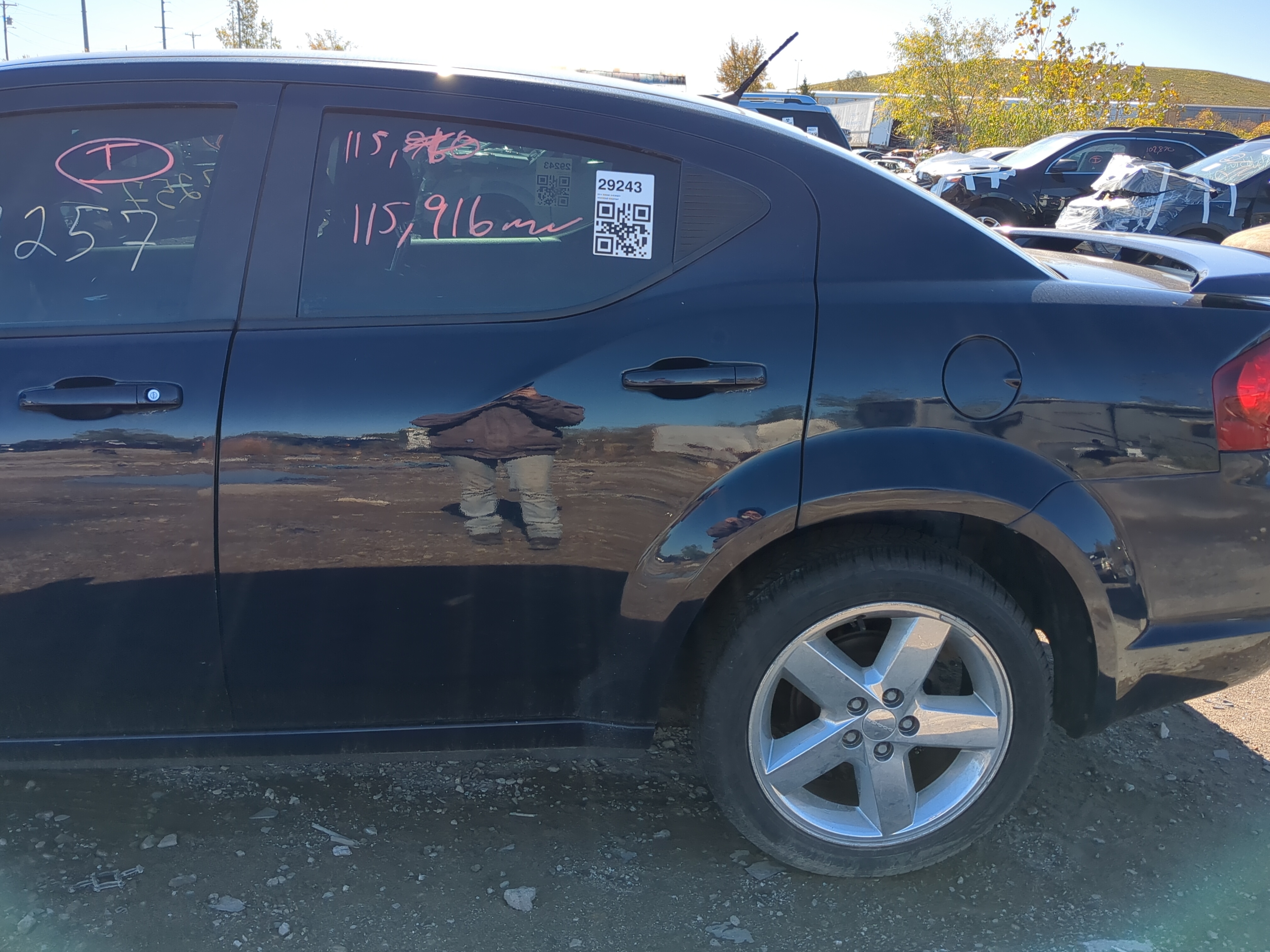 2008-2014 Dodge Avenger Driver Rear Door Oem 1208146 - Oemusedautoparts1.com