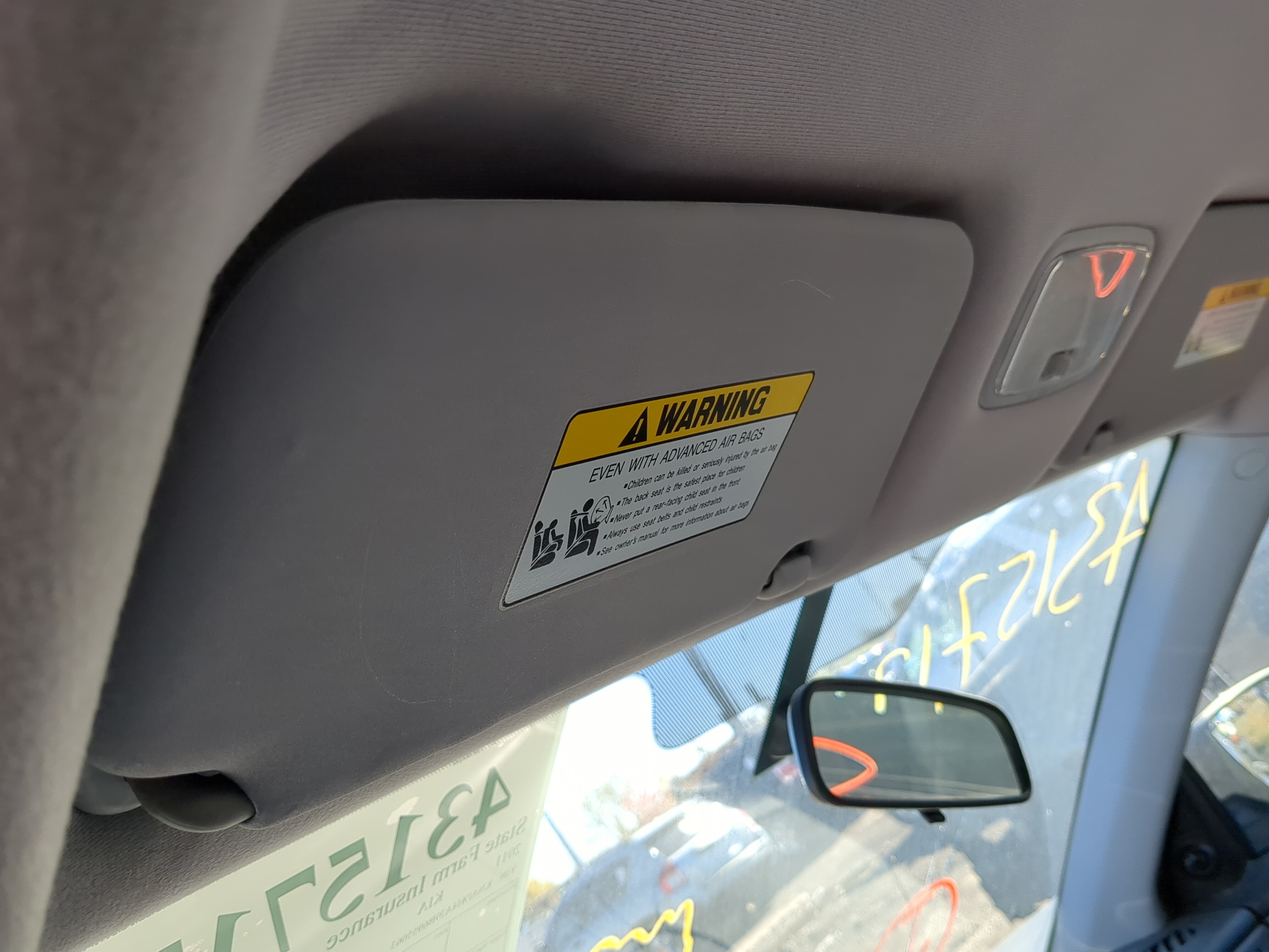 Picture of 2006-2011 Kia Rio Driver Sun Visor Mirror Left Sunvisor 1208316