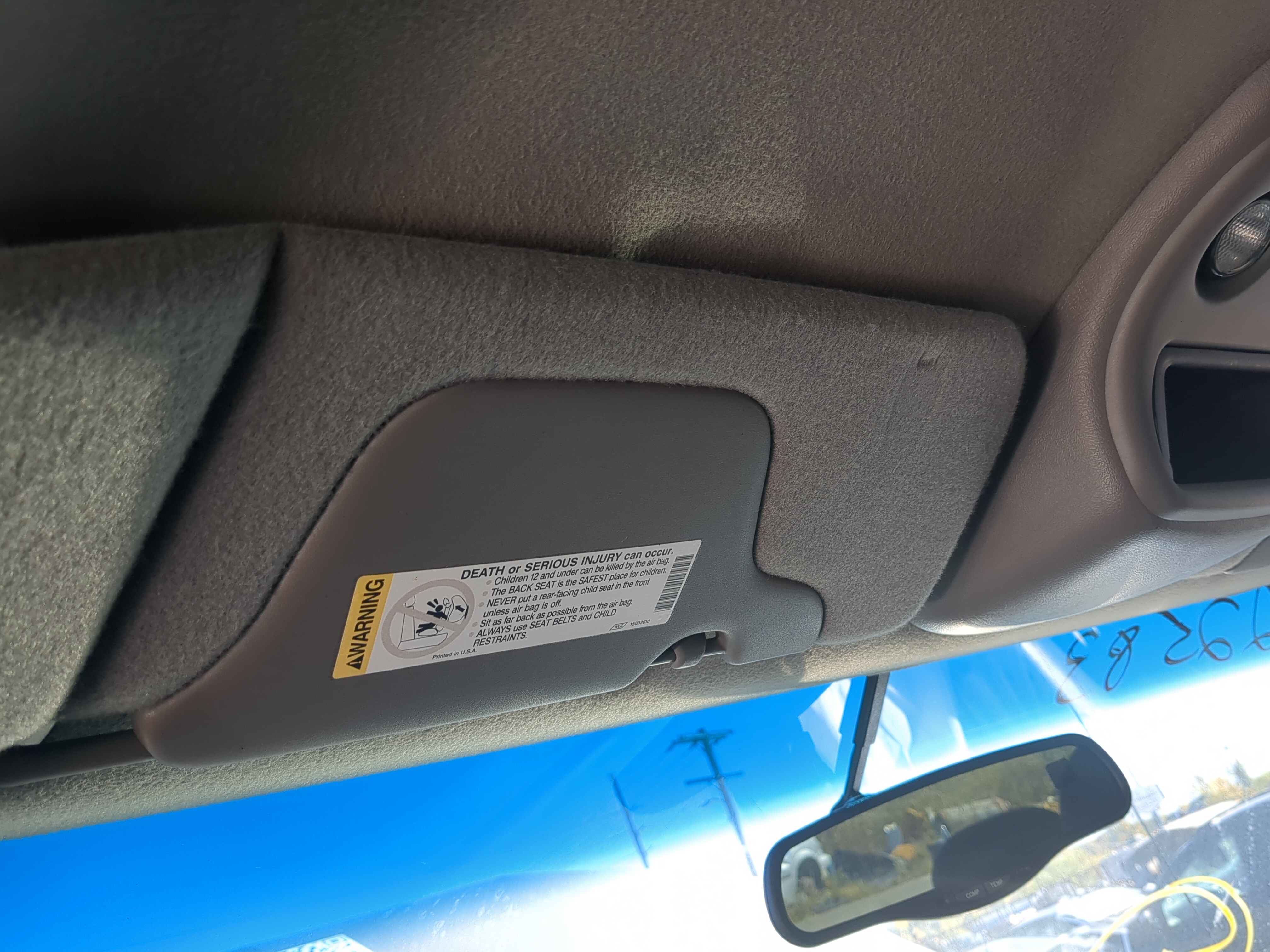 2000-2002 Chevrolet Silverado 1500 Driver Sun Visor Mirror Left Sunvisor 1208413 - Oemusedautoparts1.com